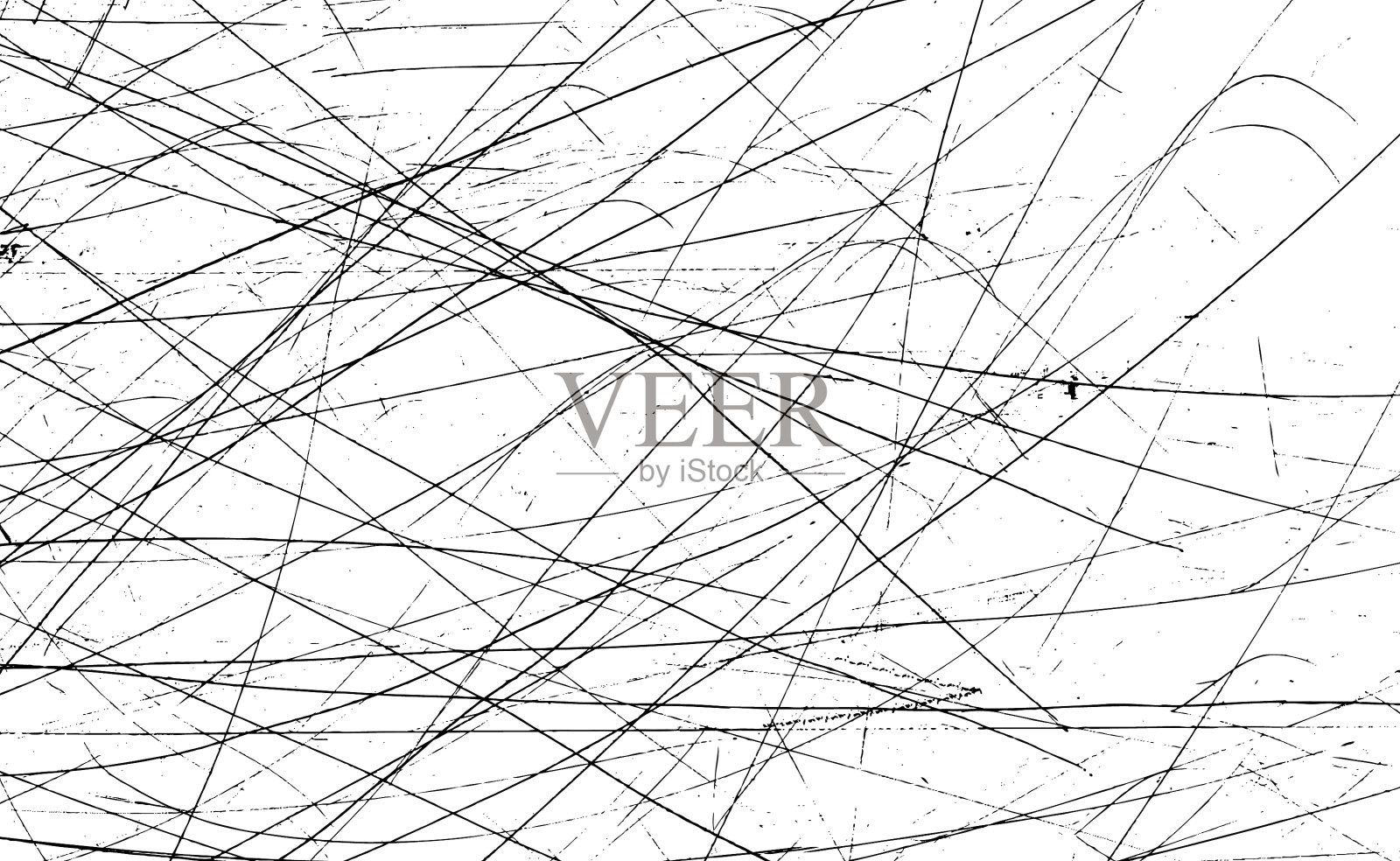 白色背景上的黑线和黑点插画图片素材