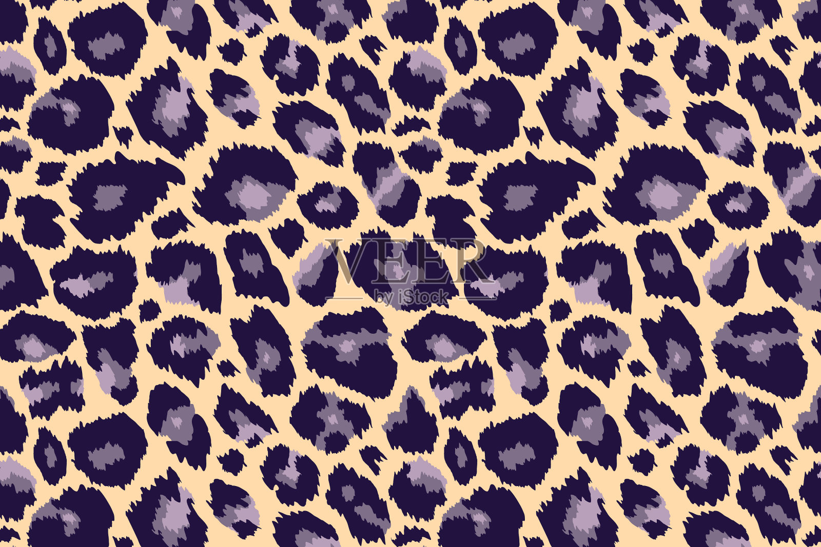 时尚抽象豹纹背景手插画图片素材