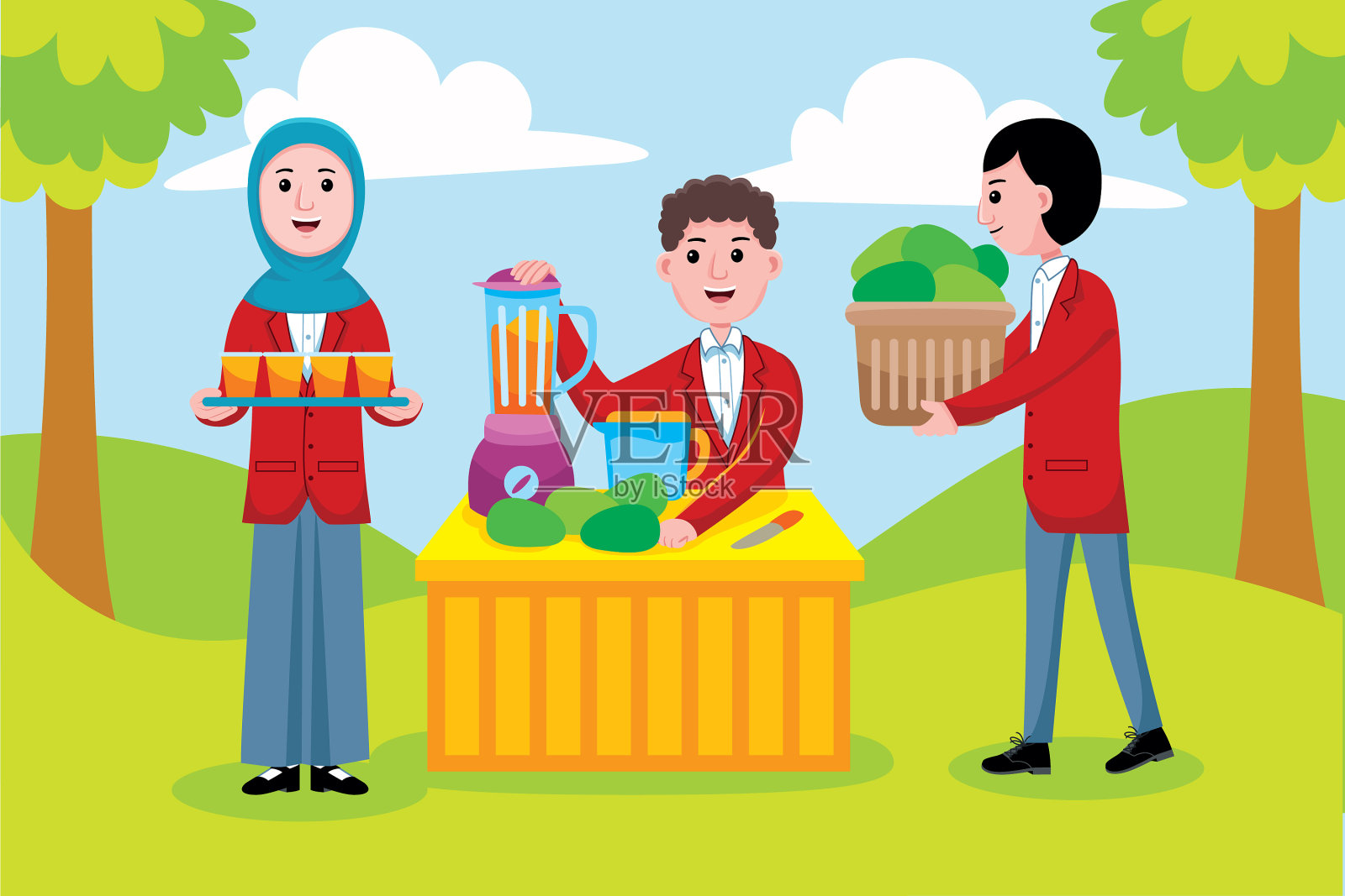 卖方的职业插画图片素材