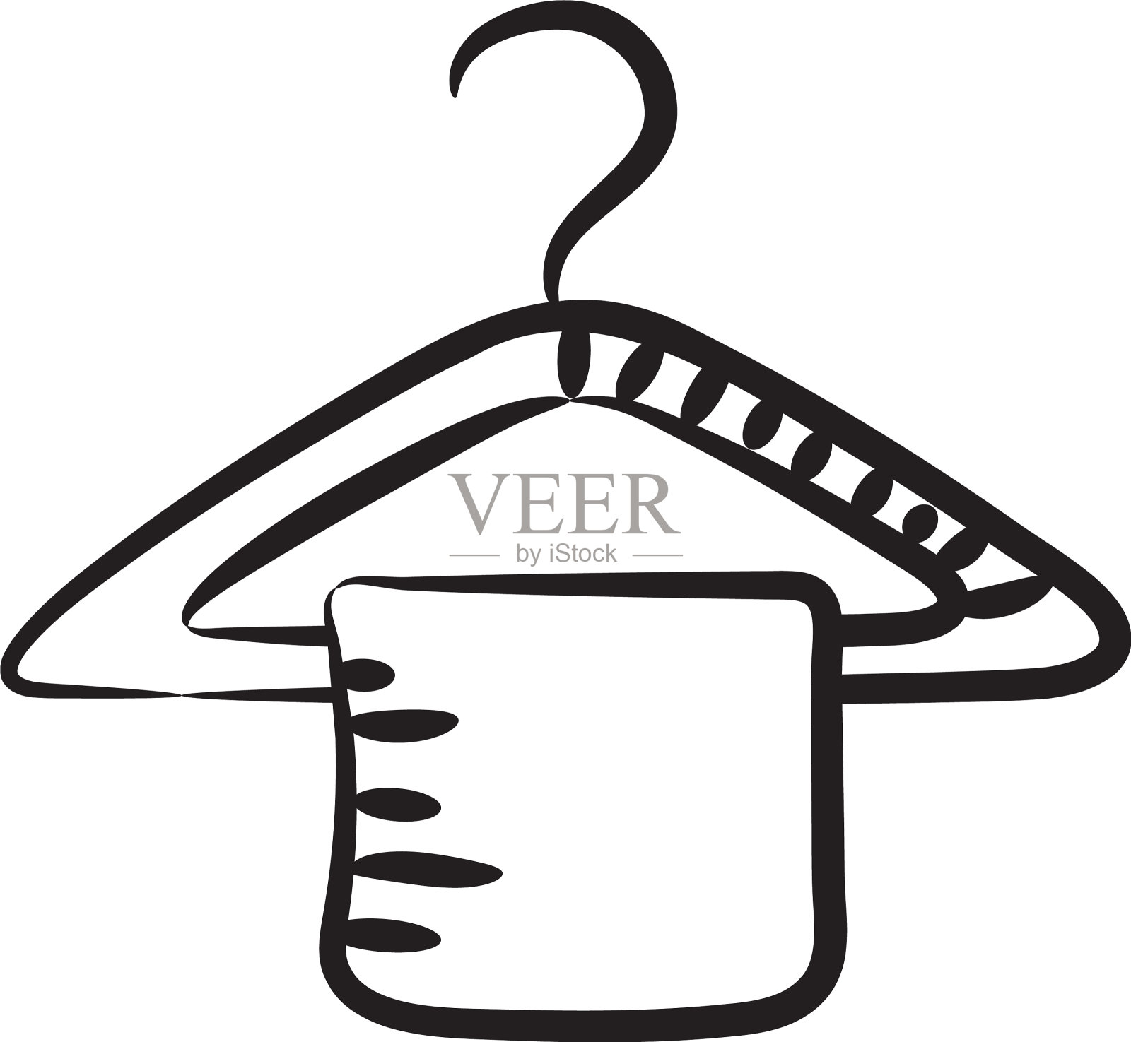 挂衣服的架子插画图片素材