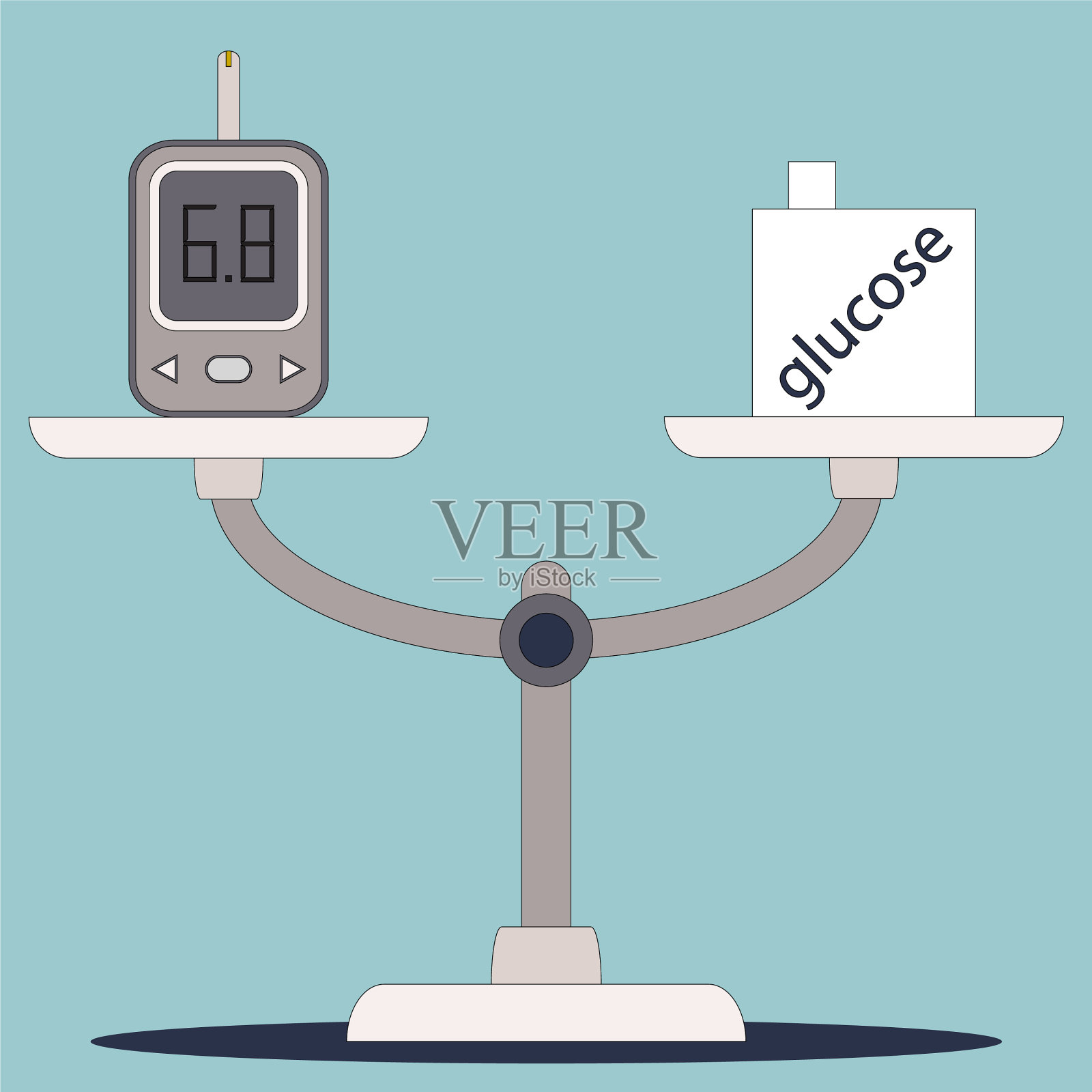 平面图形概念糖尿病控制插画图片素材