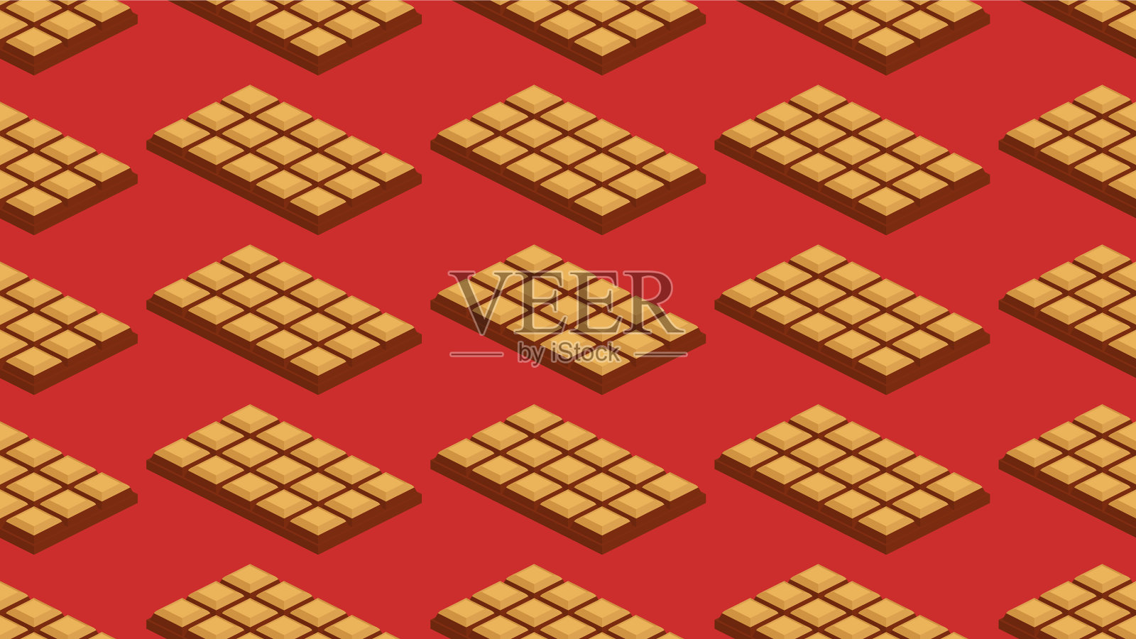 巧克力棒的等距无缝模式插画图片素材