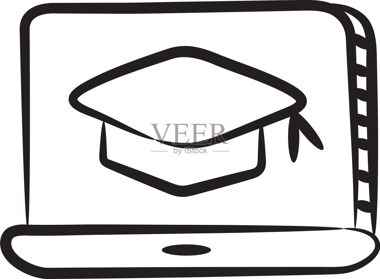 远程教育插画图片素材