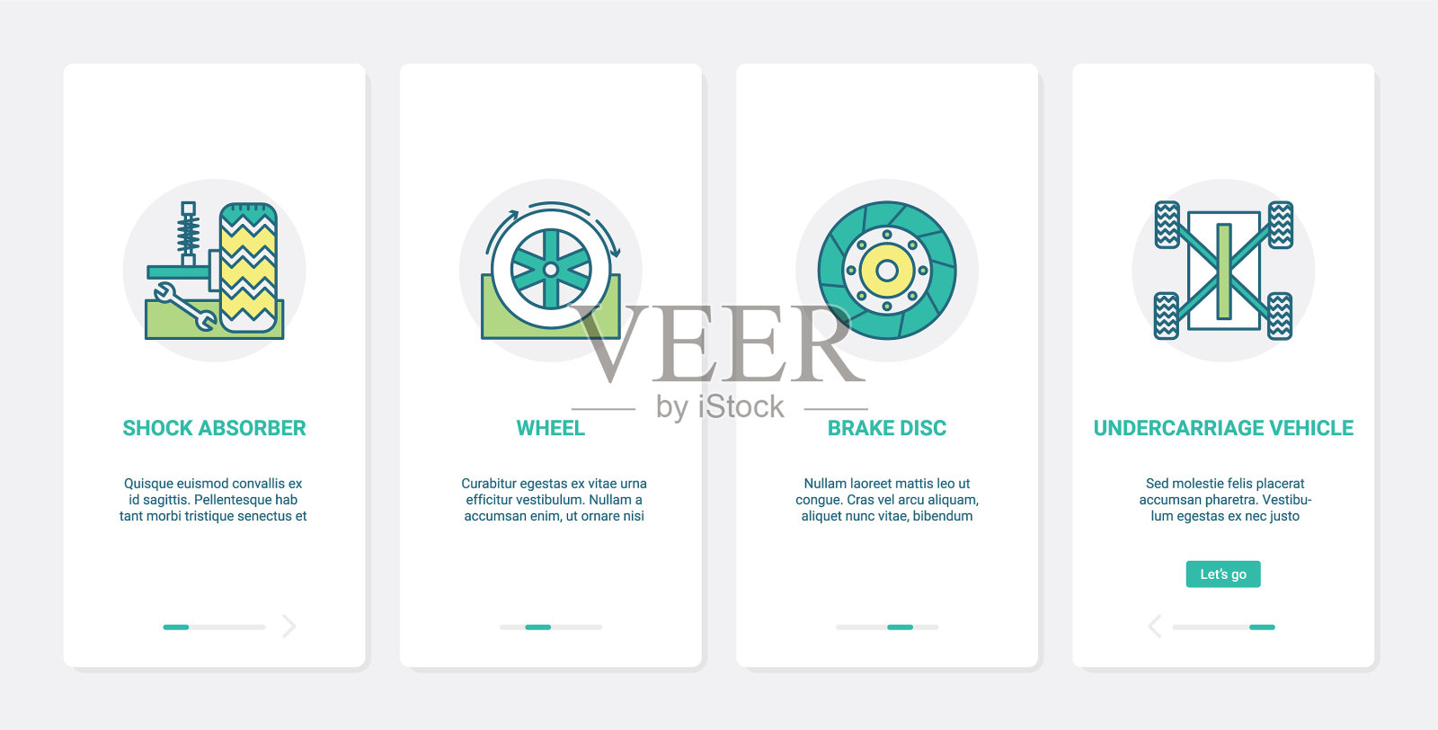 汽车零部件汽车维修服务ux插画图片素材