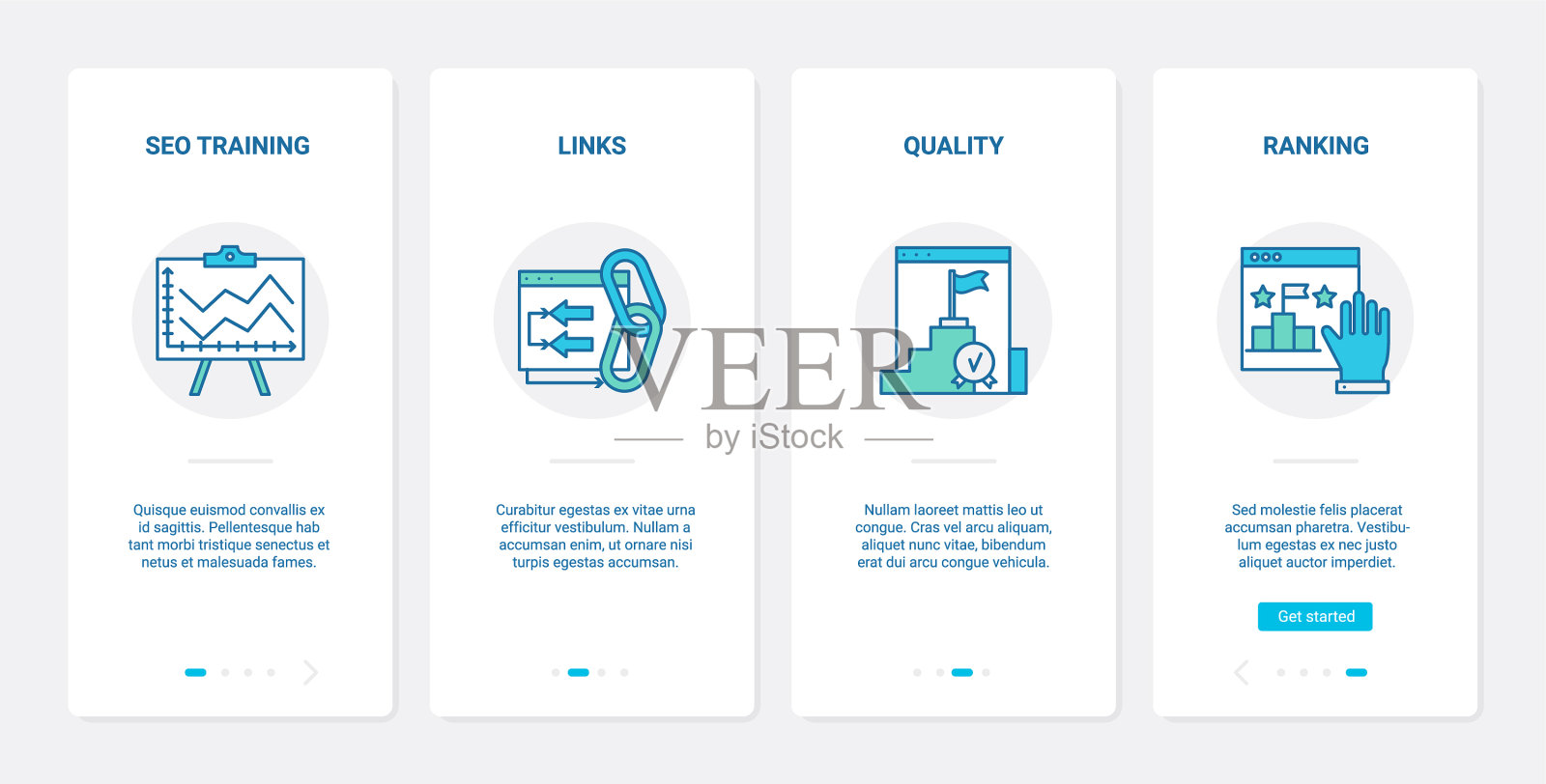 Seo推广方法技术ux培训插画图片素材