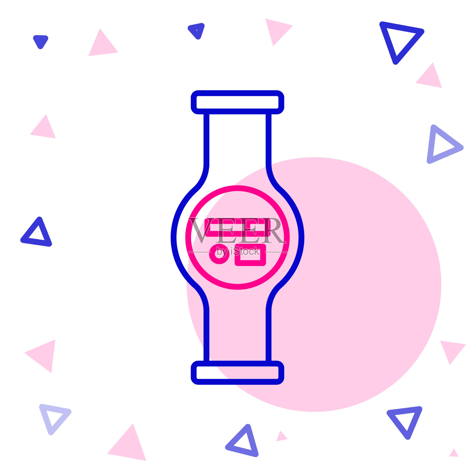 线路水表与管道图标隔离插画图片素材