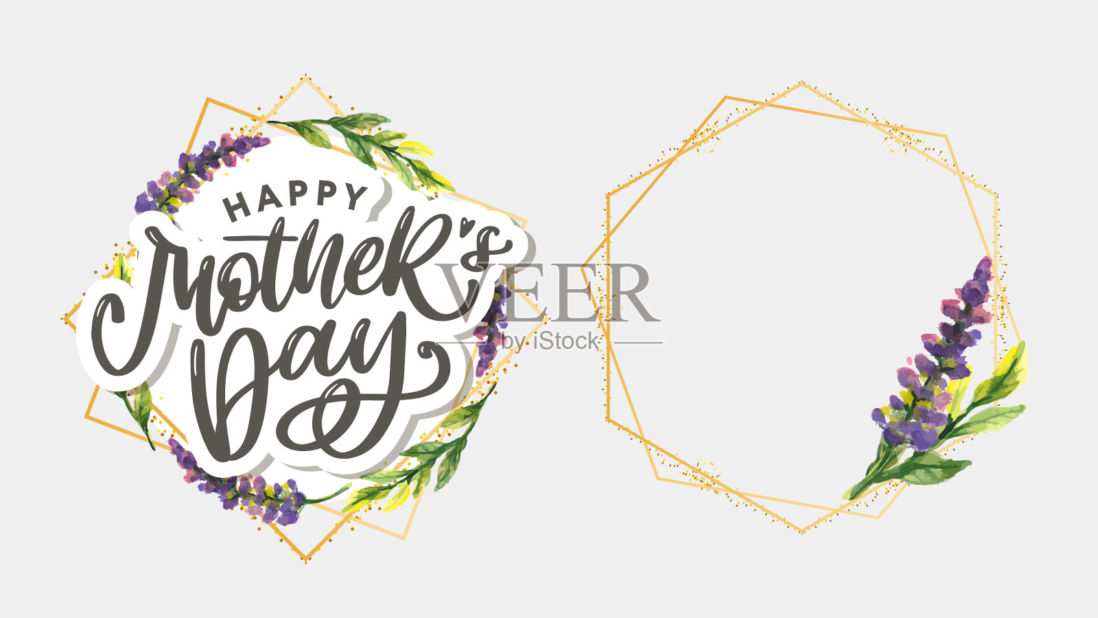 优雅的贺卡设计与时尚的文字插画图片素材