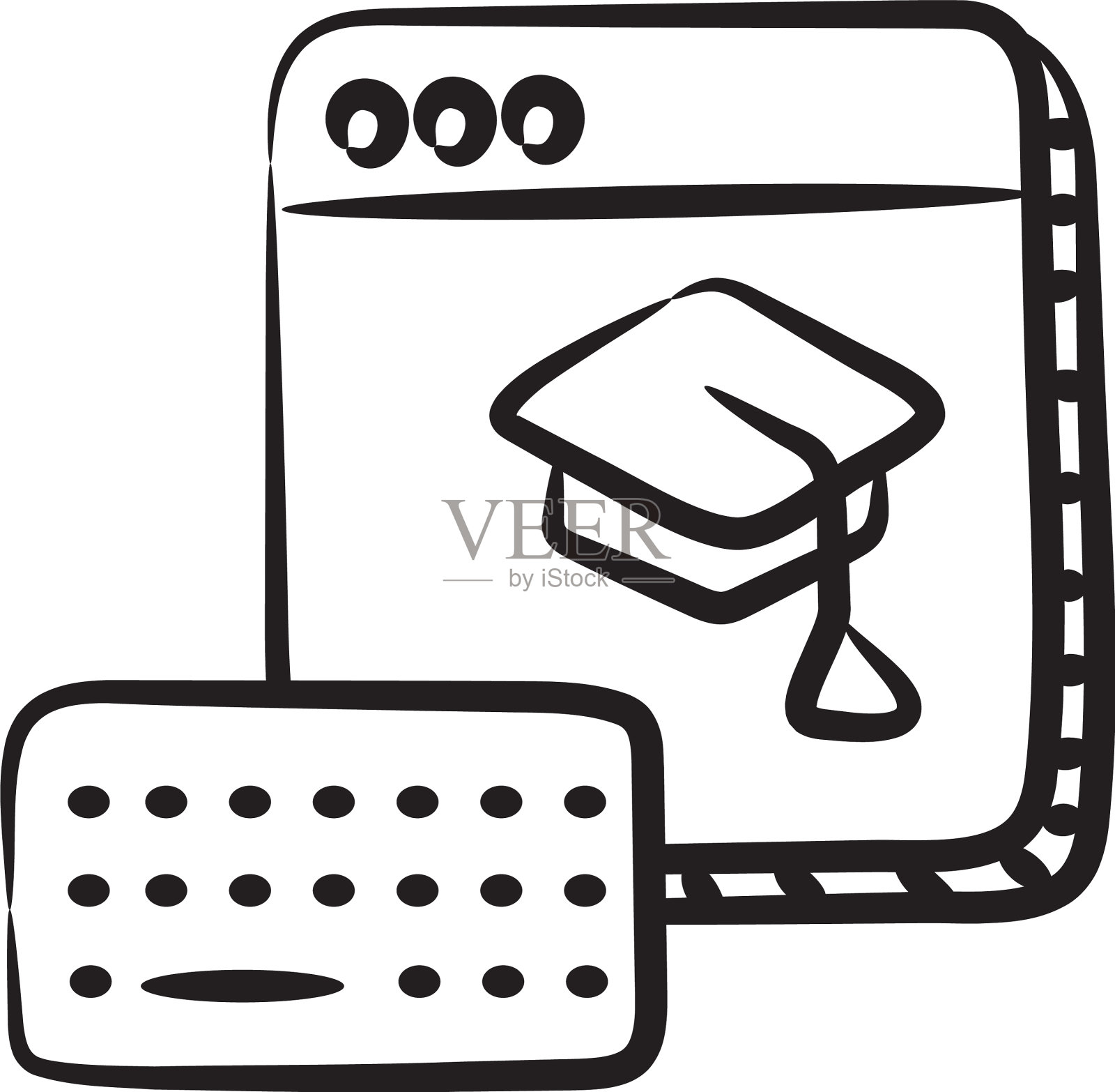 网上毕业插画图片素材