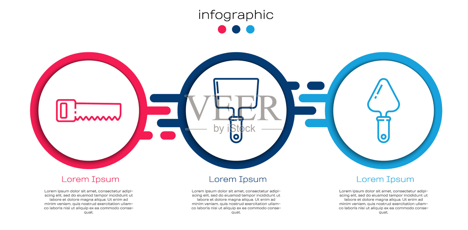 摆线手锯油灰刀和抹刀插画图片素材