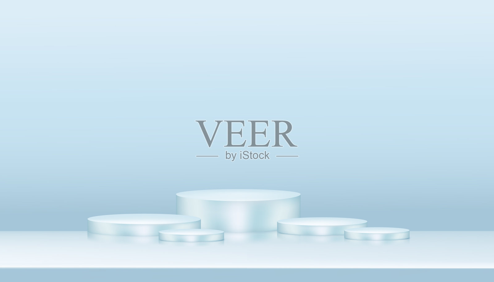 3d工作室与组成空展示讲台插画图片素材