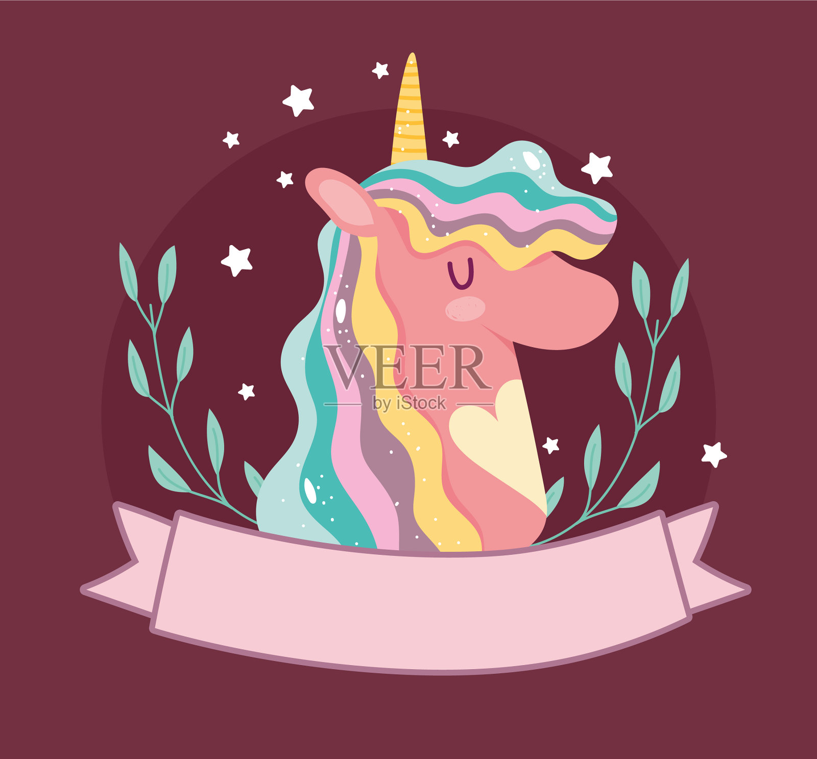 独角兽的画像插画图片素材