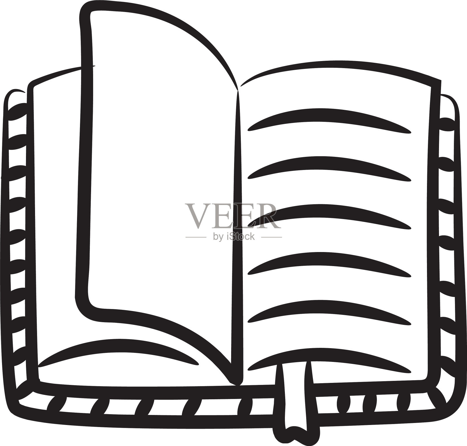 打开书插画图片素材