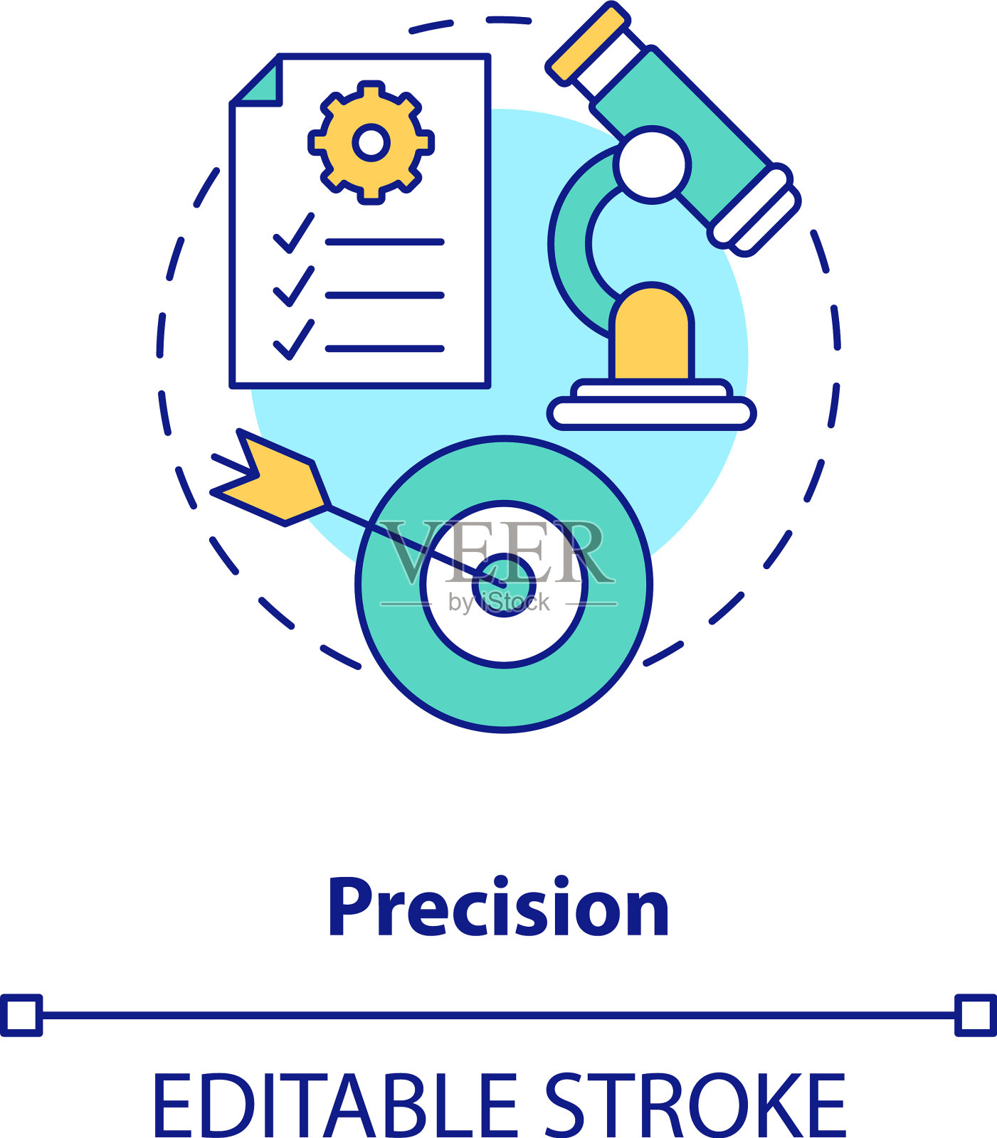 精度概念图标插画图片素材