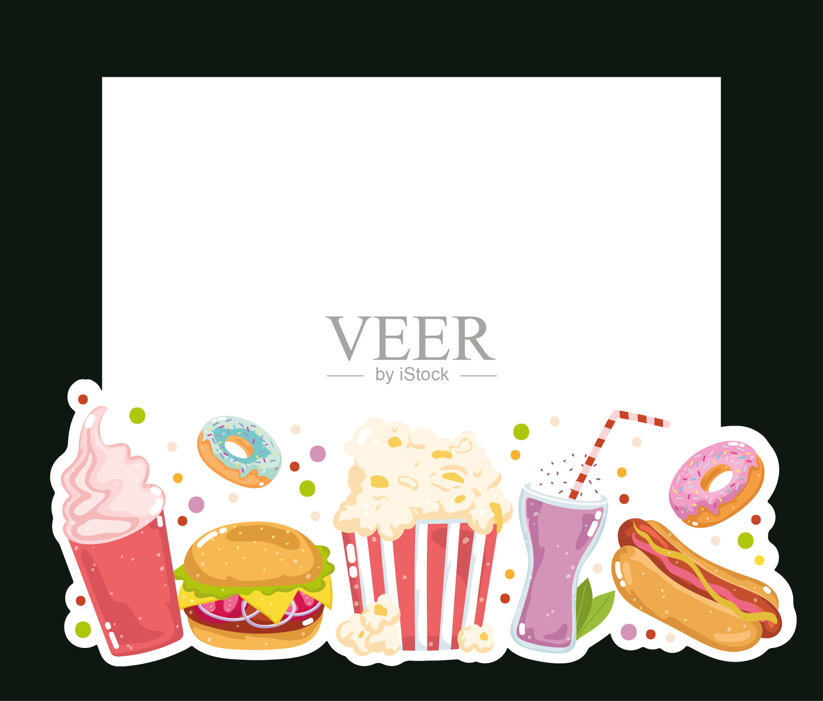 快餐店插画图片素材