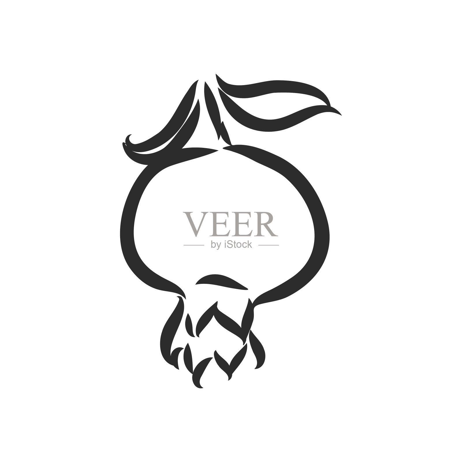 水果石榴套手绘写实素描插画图片素材