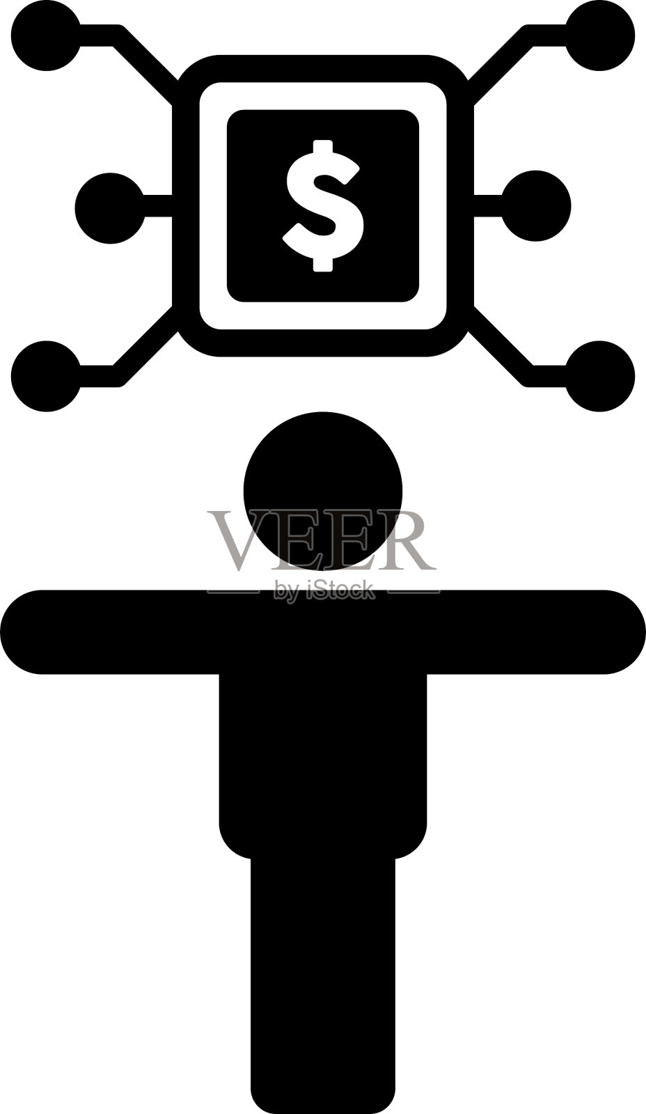 数字美元货币图标符号以男性为主图标素材