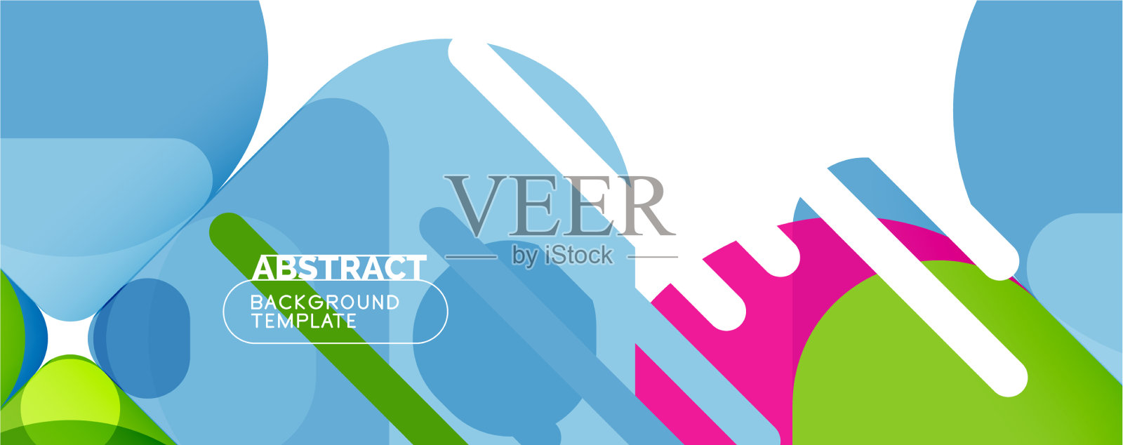 平面的几何圆形形状和动态的线条插画图片素材