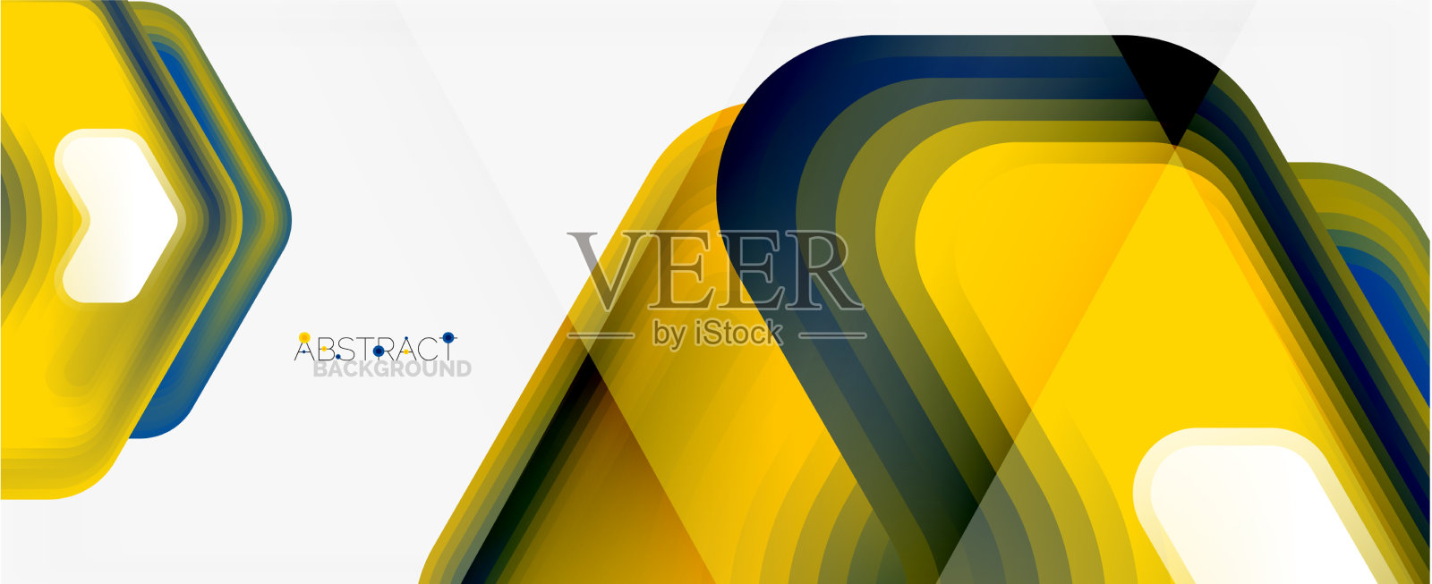 三维箭头几何构成抽象插画图片素材