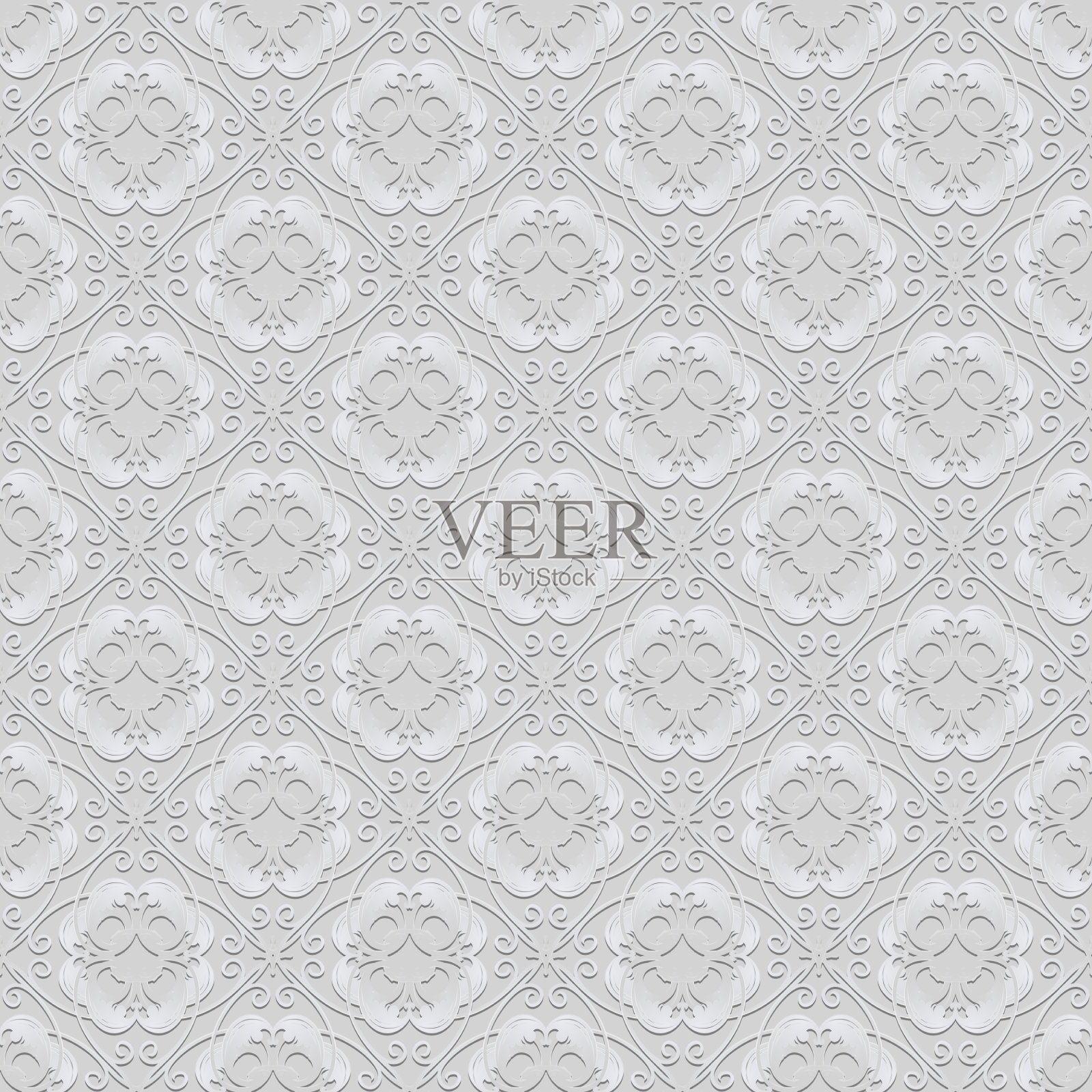 古花轻无缝花纹观赏性插画图片素材