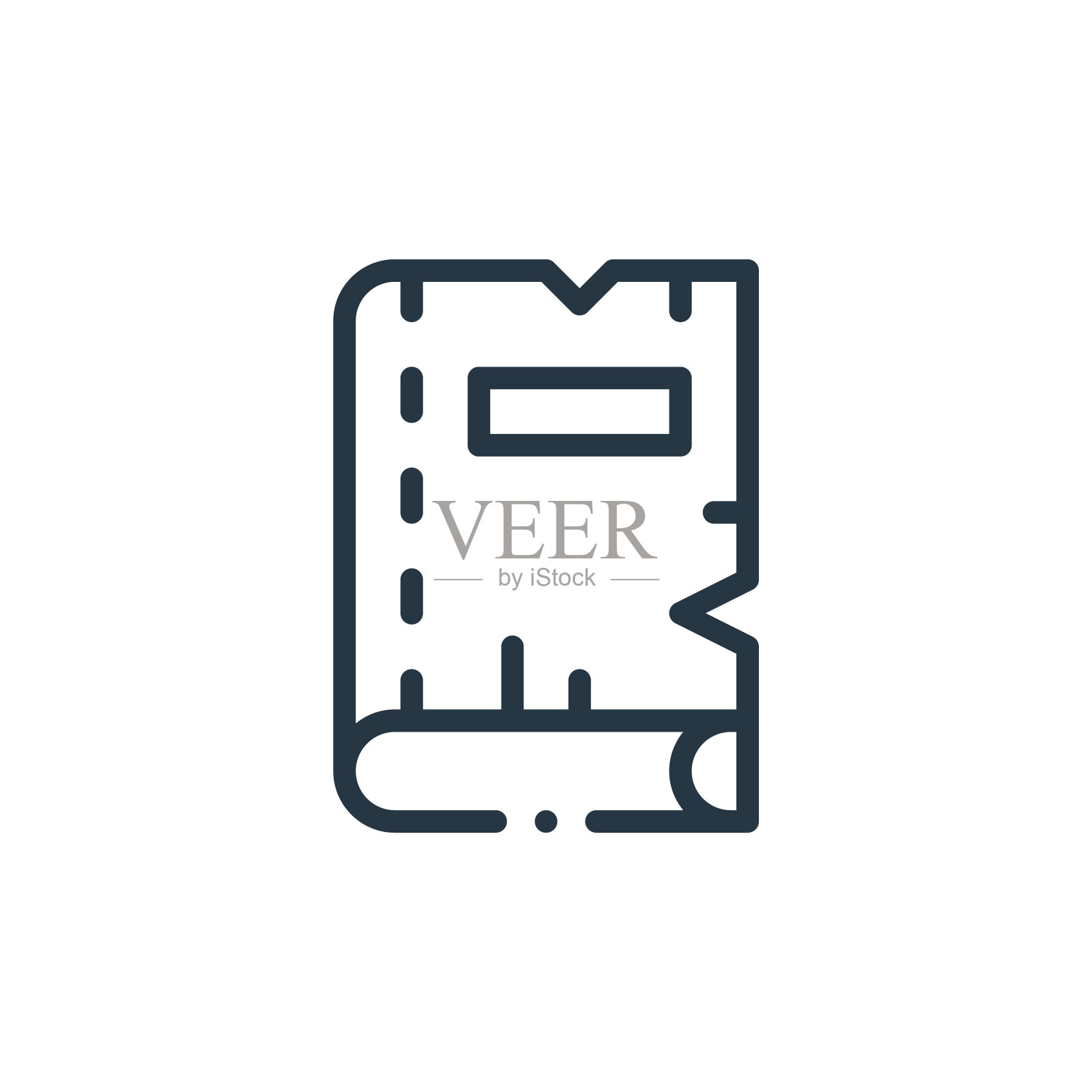 书图标矢量从书的概念。书的细线插图可编辑笔触。书籍线性标志使用在web和移动应用程序，标志，印刷媒体。图标素材