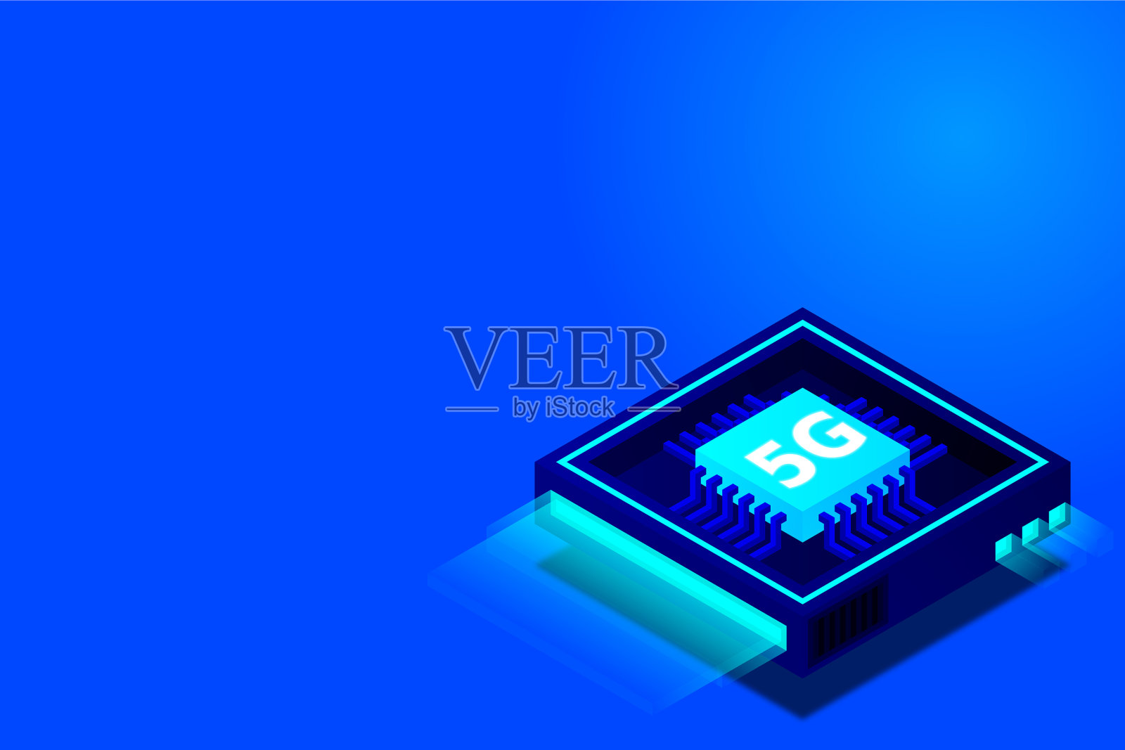 5g网络处理器移动无线互联网的插画图片素材