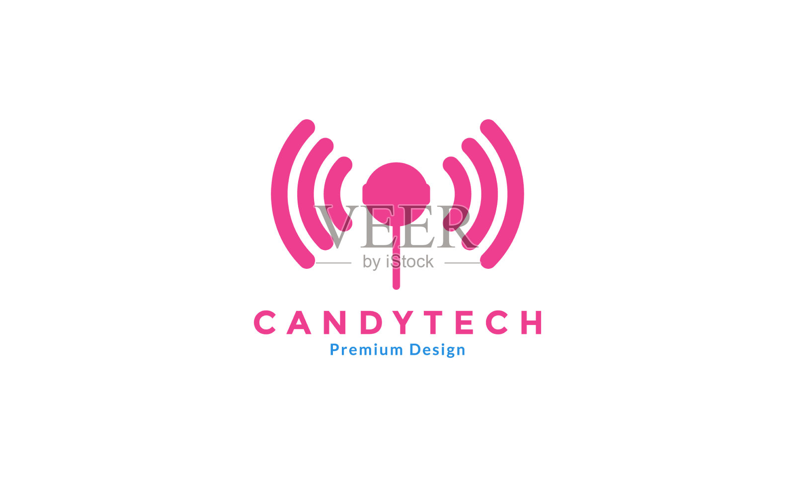 棒棒糖与科技标志设计图标插画图片素材