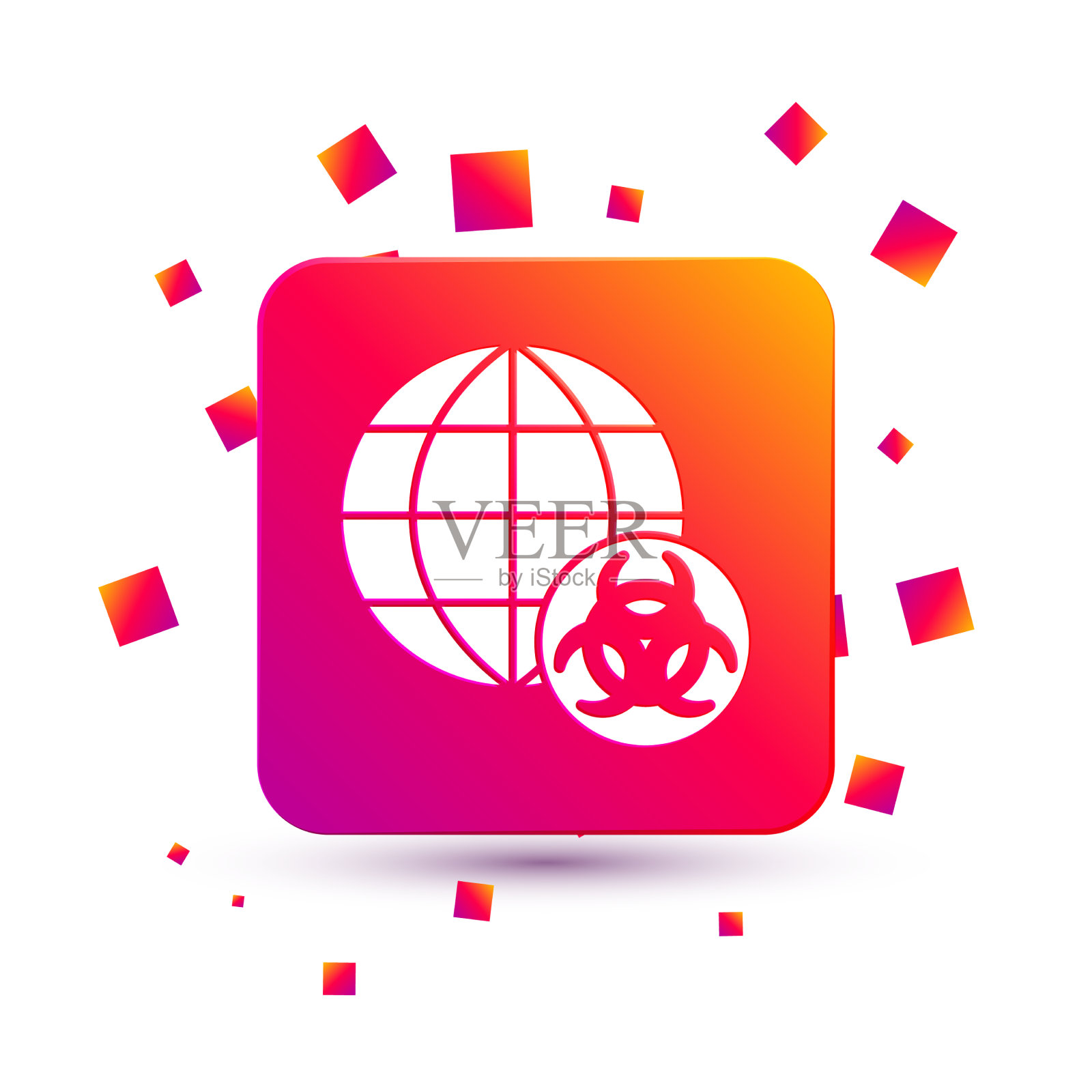 白色转基因图标孤立在白色背景插画图片素材