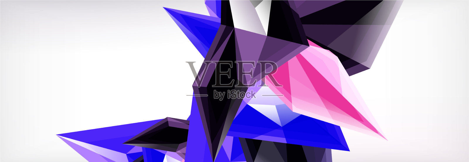 三维三角形和金字塔抽象插画图片素材