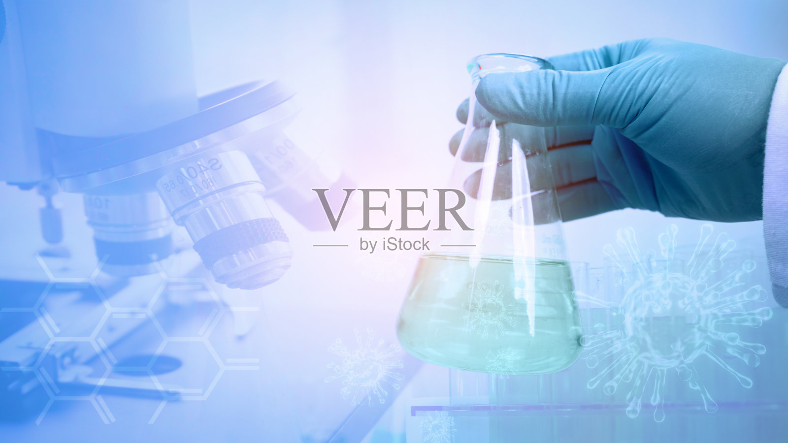 疫苗研究实验室的小瓶和试管照片摄影图片