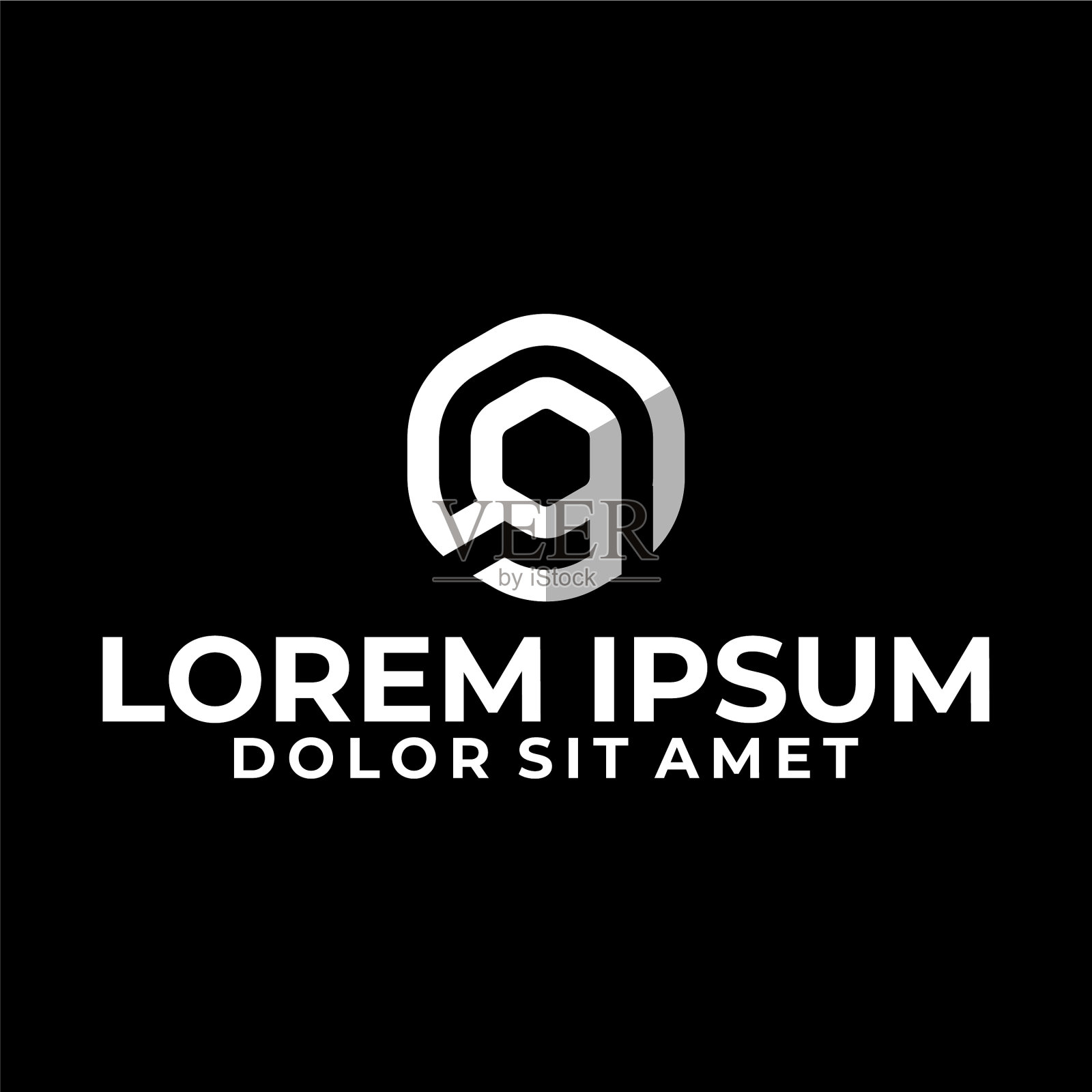 首字母g或数字9标志模板插画图片素材