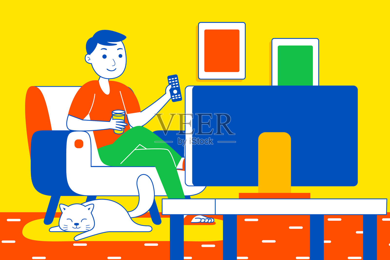 周末有趣14插画图片素材