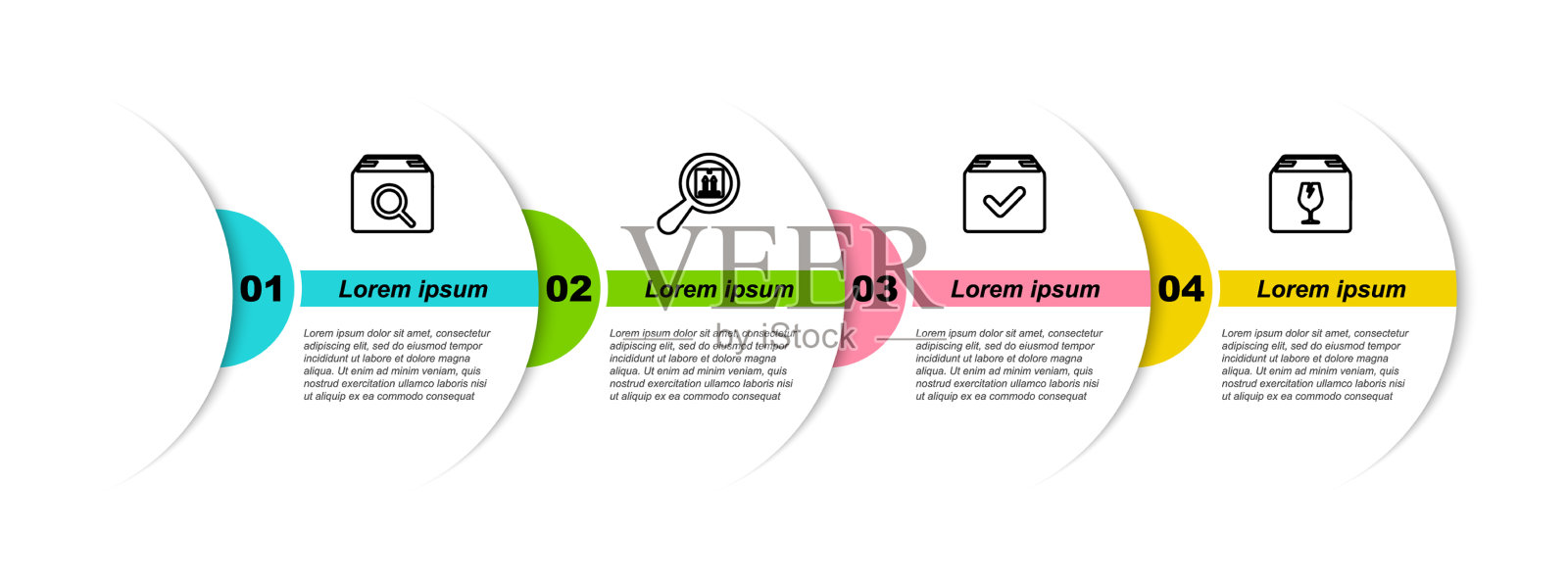 设搜索包行包框与复选框插画图片素材