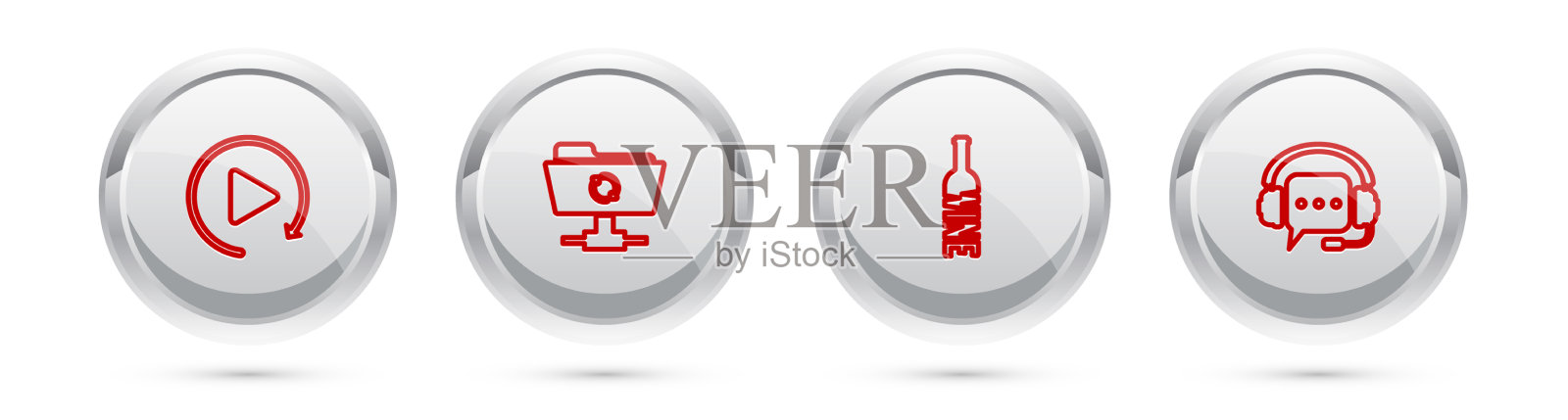 设置线路视频播放按钮FTP同步刷新插画图片素材