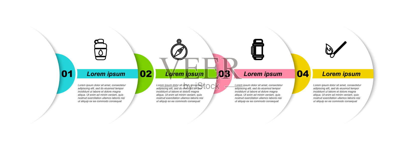 设置线水壶水壶罗盘热水瓶插画图片素材