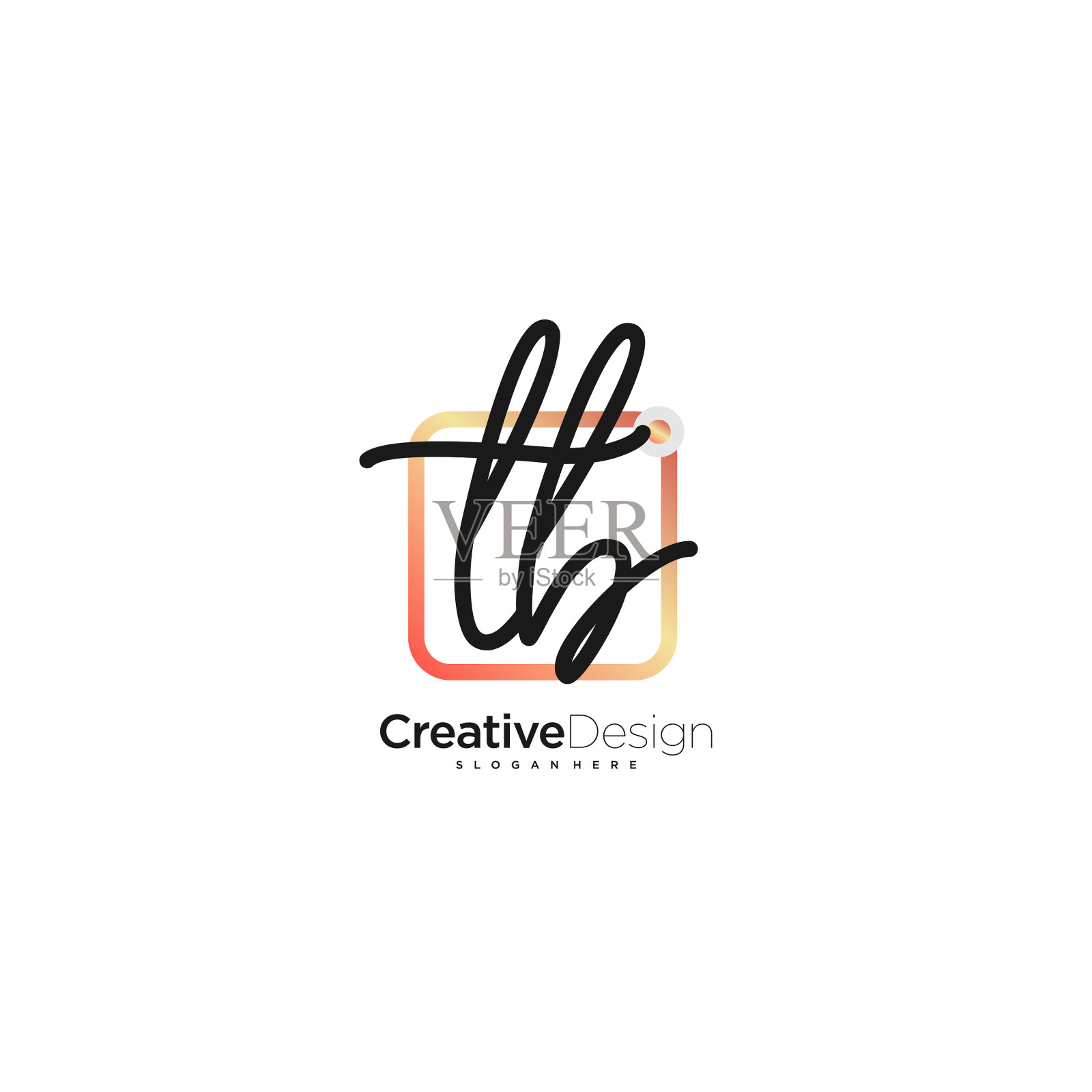 TB首字母手写标志艺术手绘插画图片素材