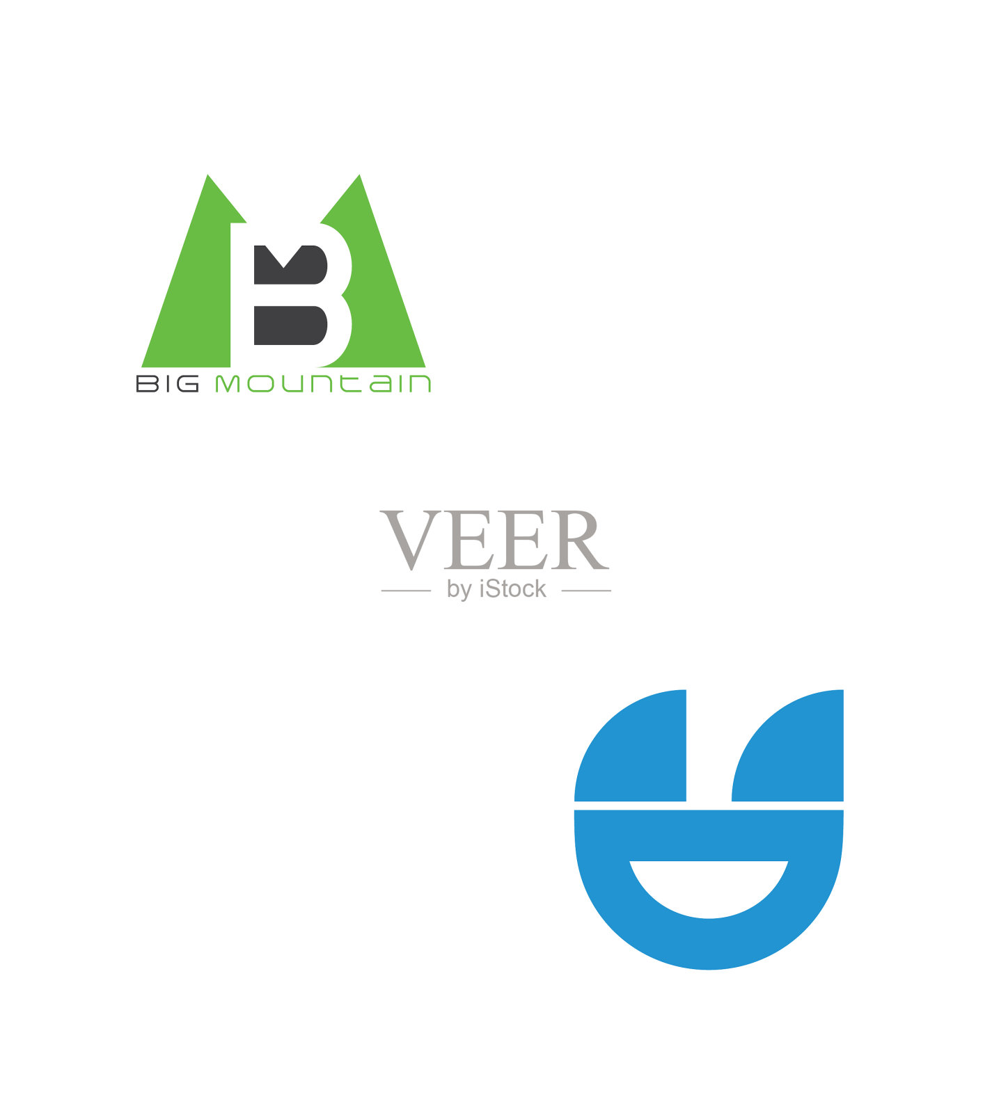 字母bm大山标志插画图片素材