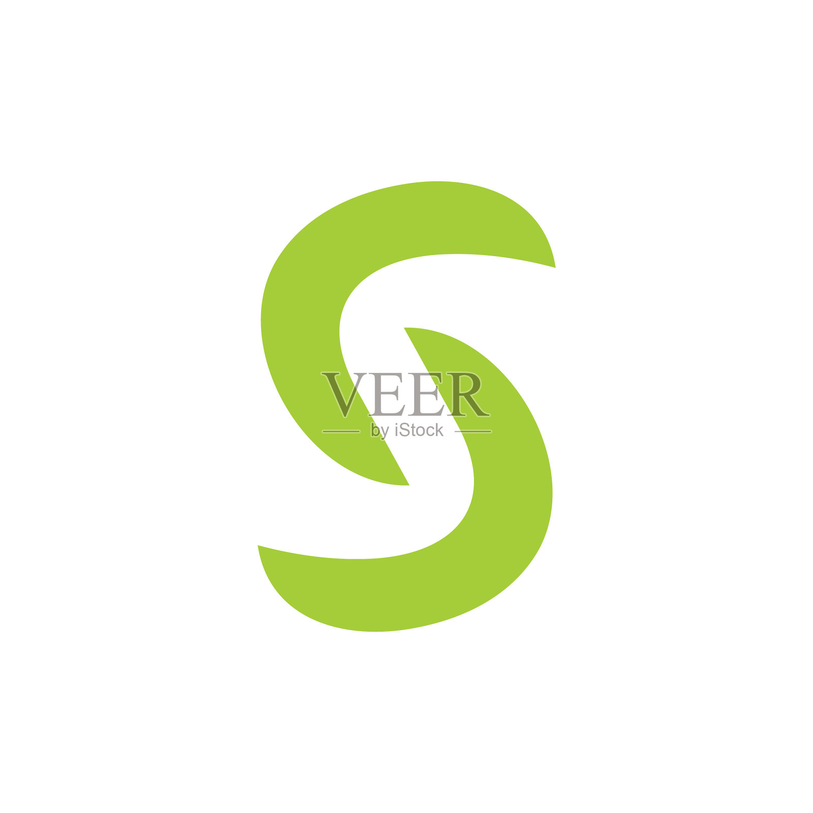 抽象字母简单的链接曲线箭头标志设计元素图片