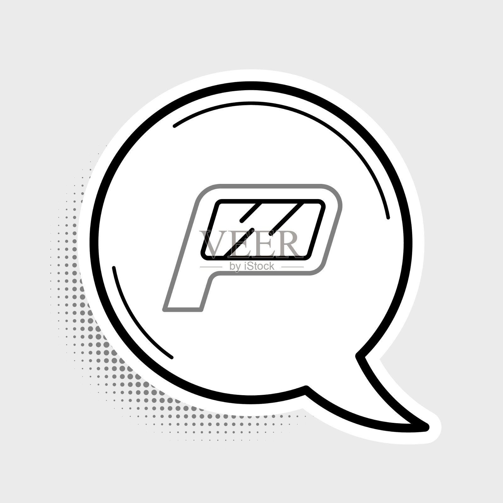 线车镜图标孤立在灰色背景插画图片素材