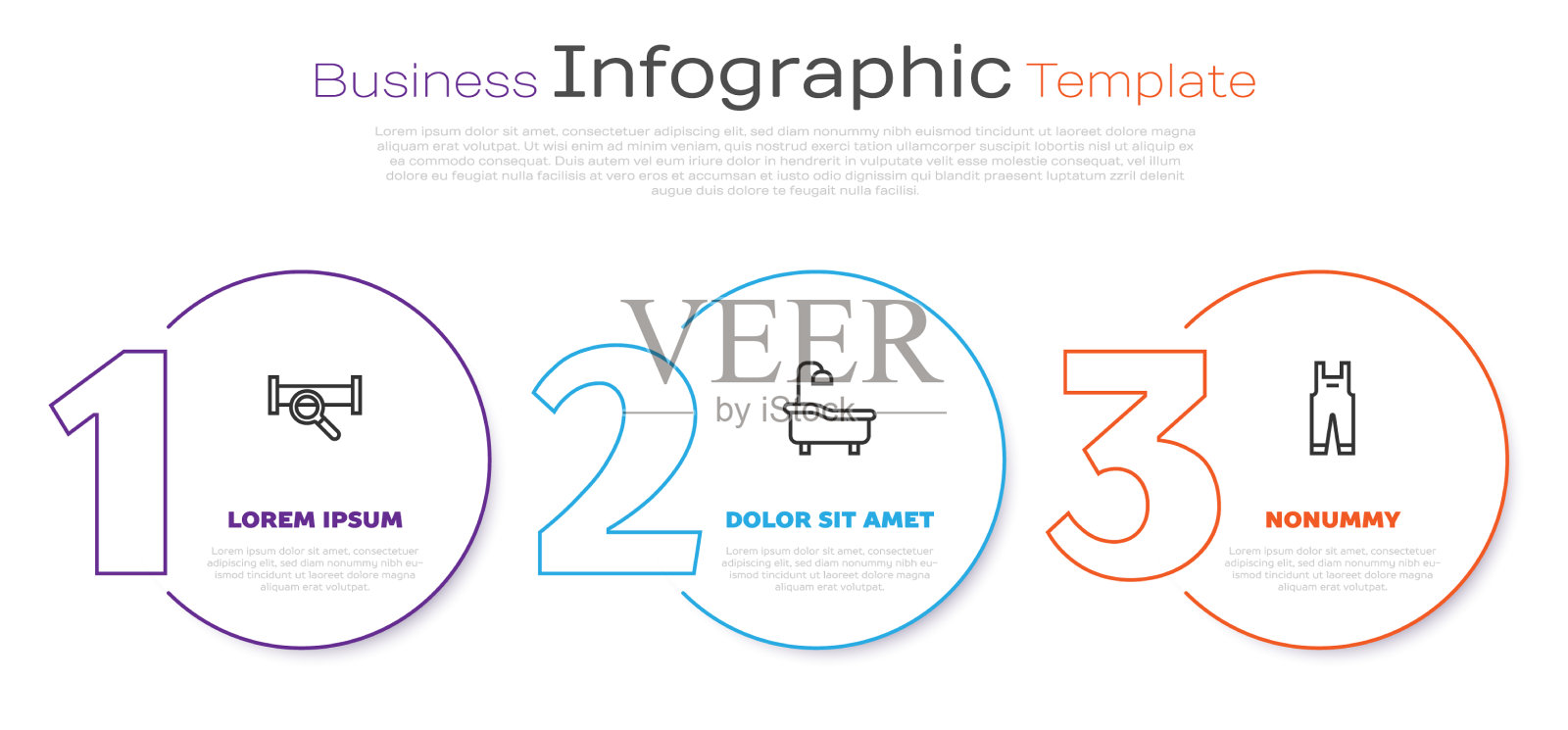 设工业金属管浴缸及工作线插画图片素材
