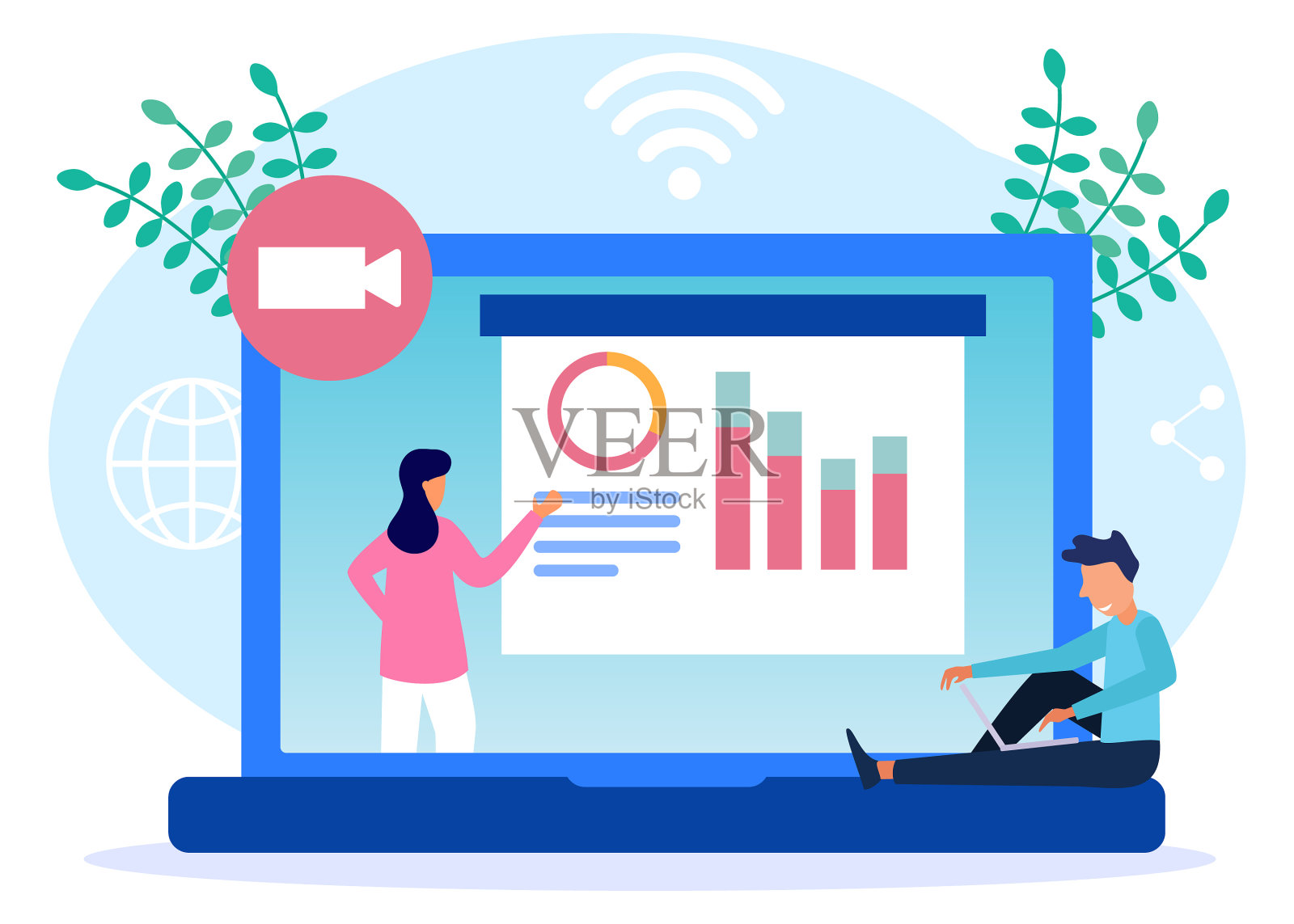 图形卡通人物在线教育设计元素图片