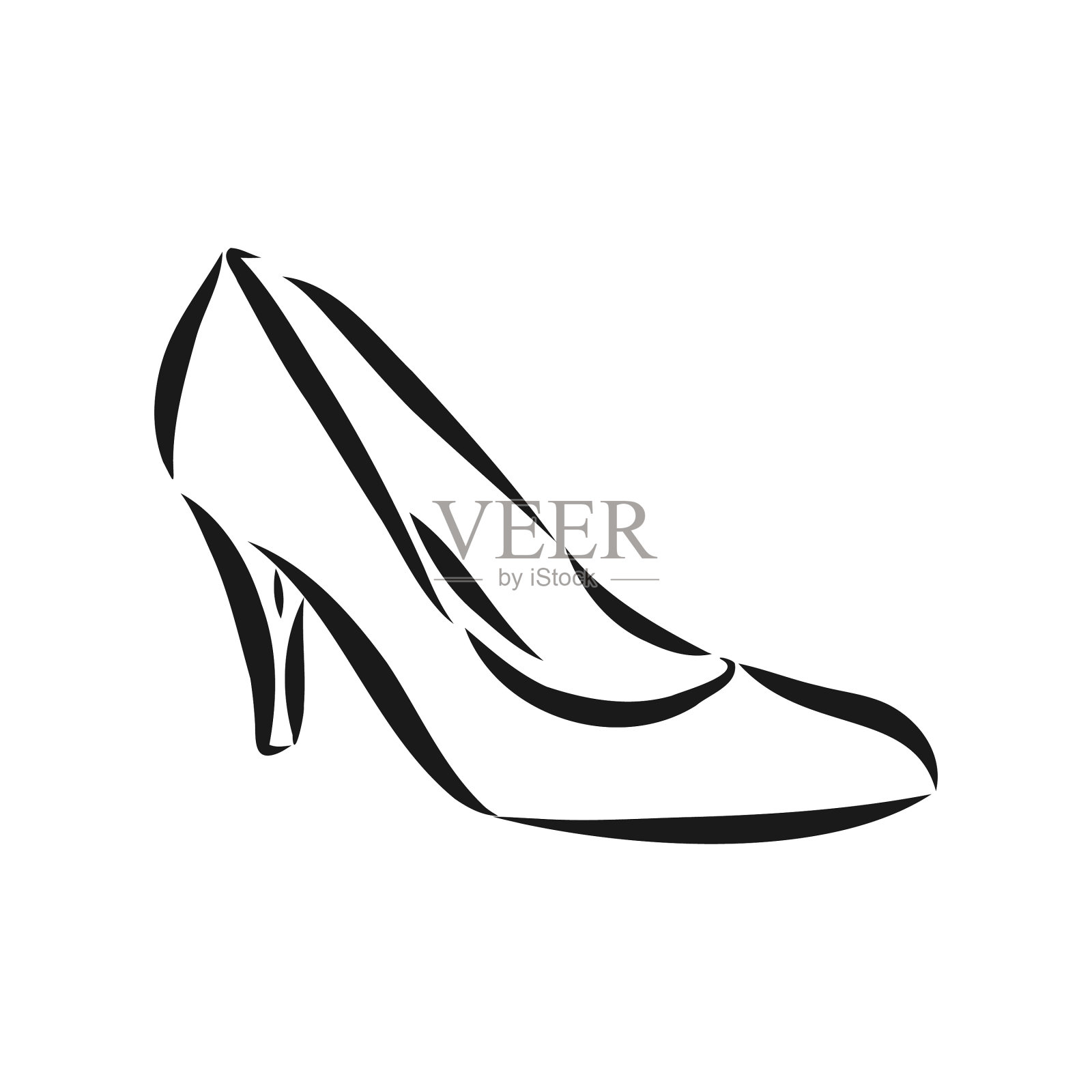 女人的鞋素描女人的鞋素描插画图片素材