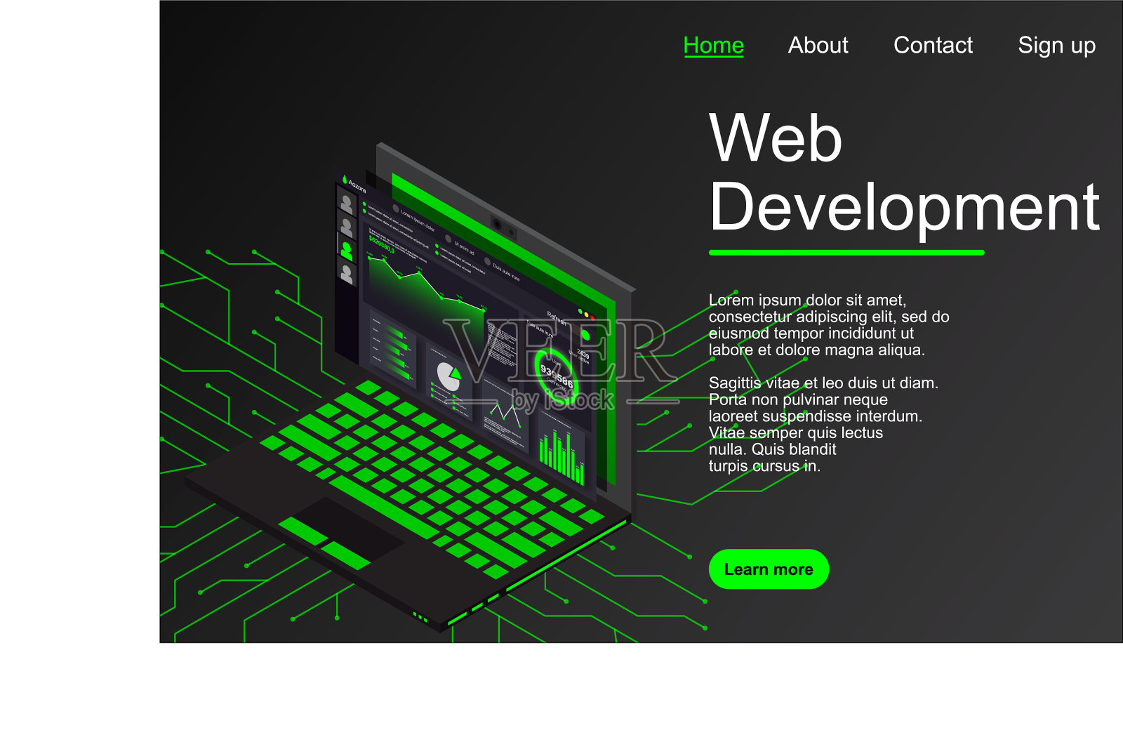 网页开发概念及网页设计插画图片素材