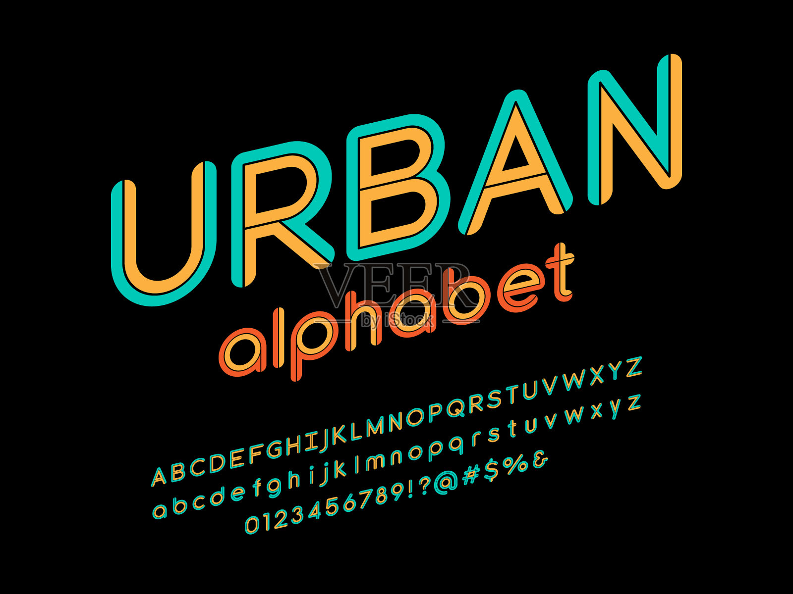 现代字体插画图片素材