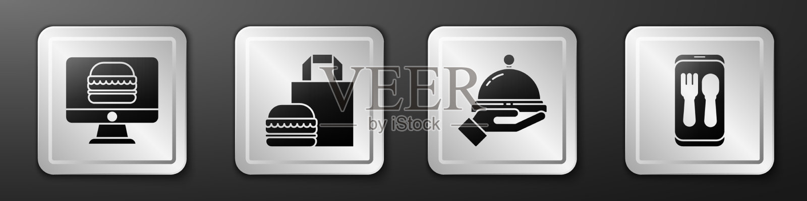 设置在线订购和在线配送订购图标素材