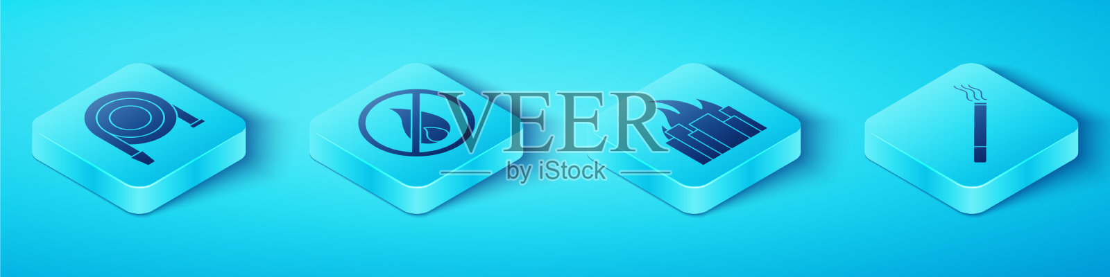 设置等距消防水带卷筒，不得有火苗图标素材