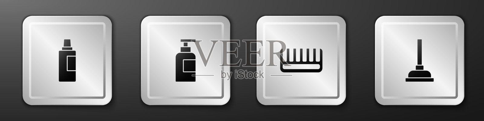 洗洁香波固定瓶图标素材