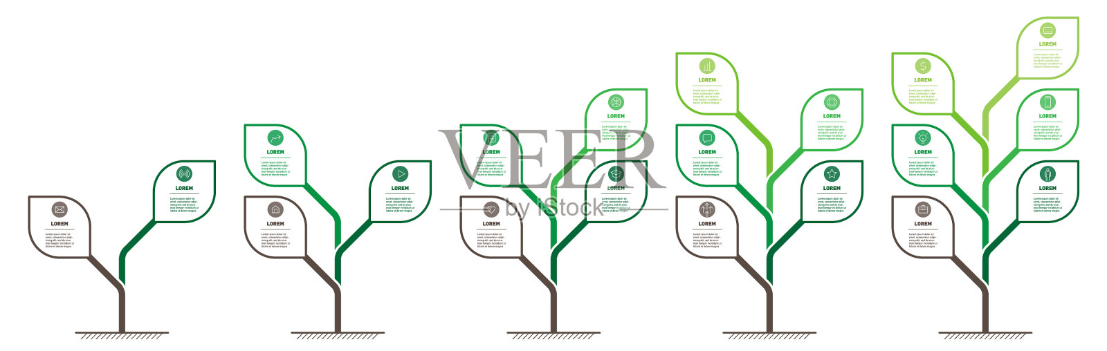 发展和增长绿色技术插画图片素材