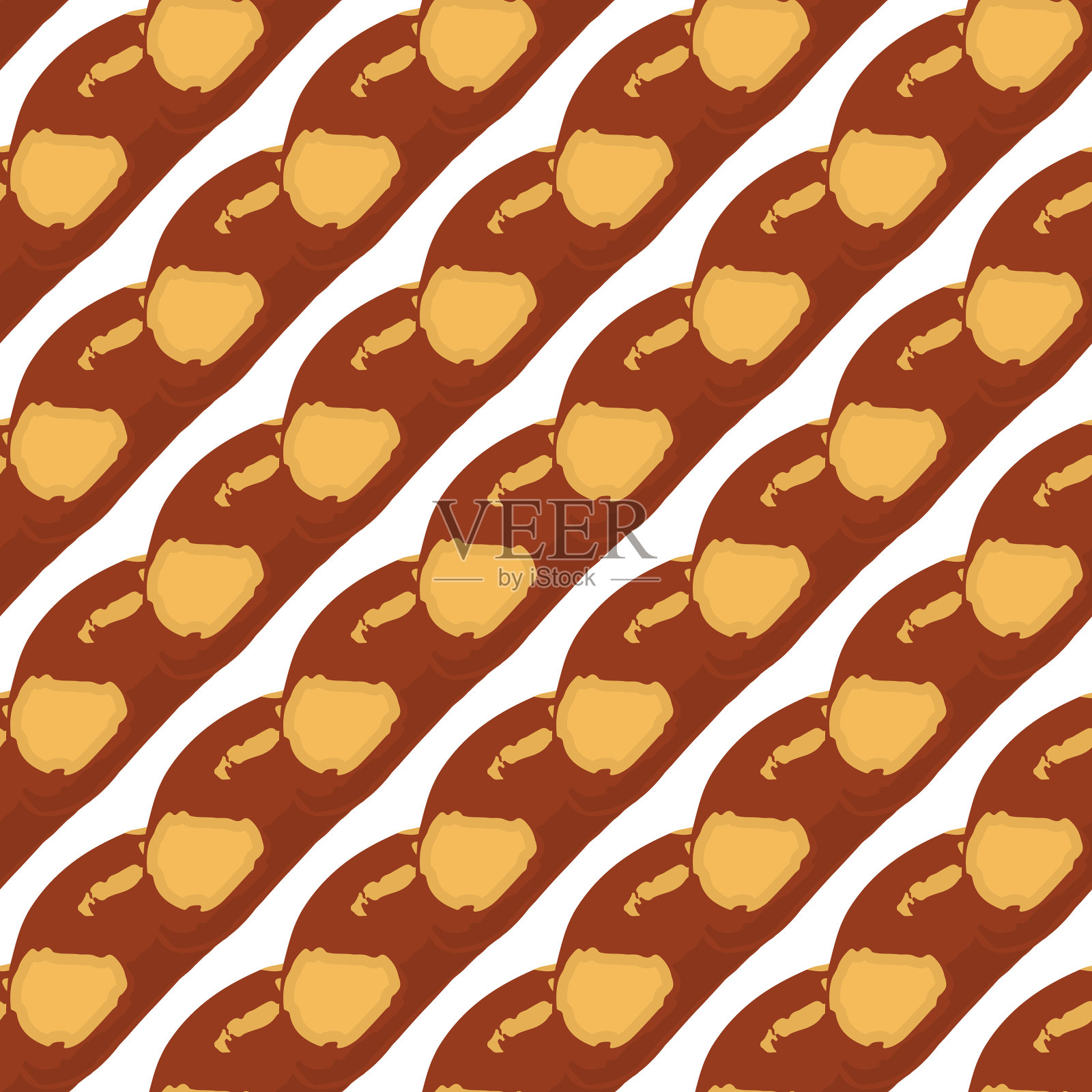 主题上大图案同型巴西坚果插画图片素材