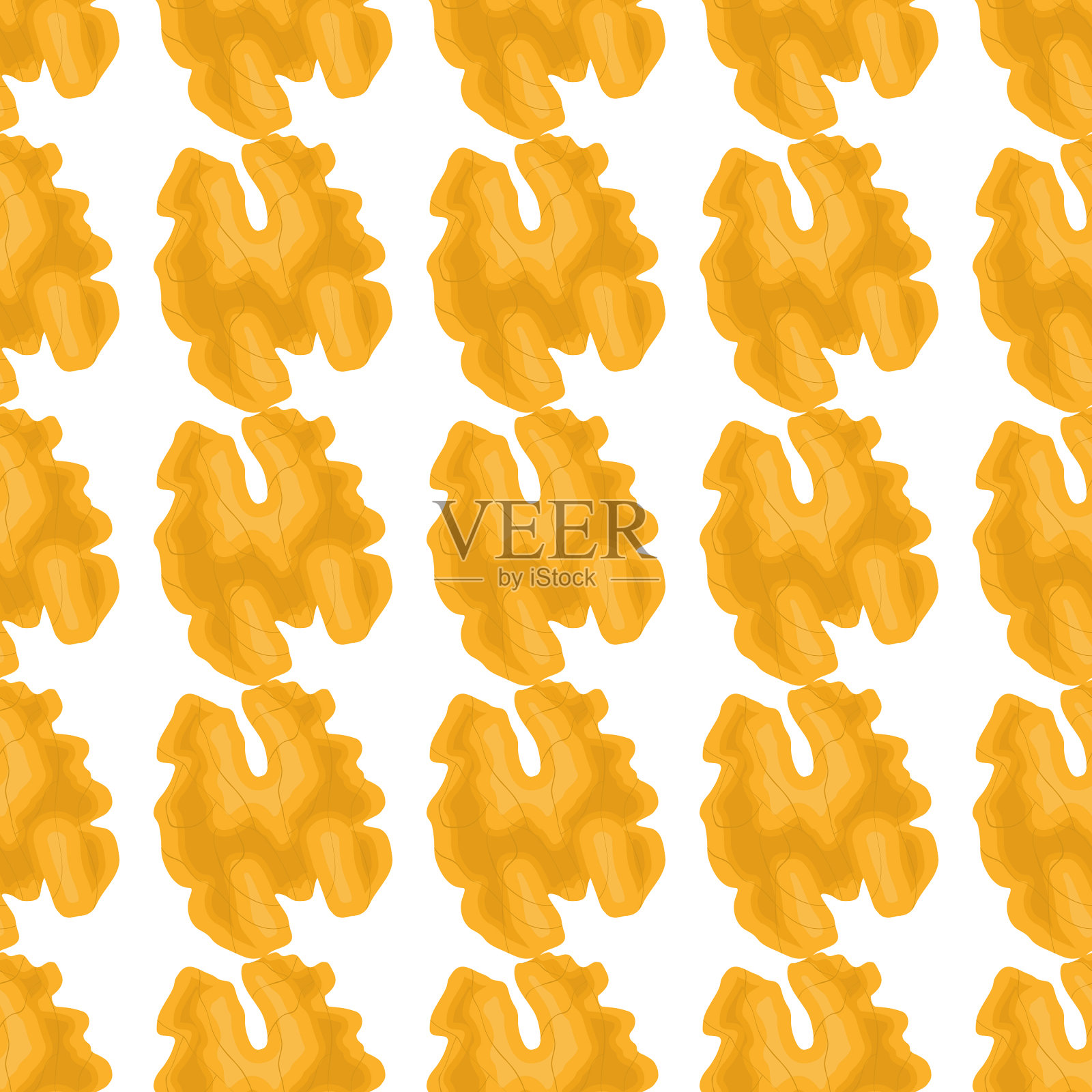 主题上大图案同型核桃插画图片素材