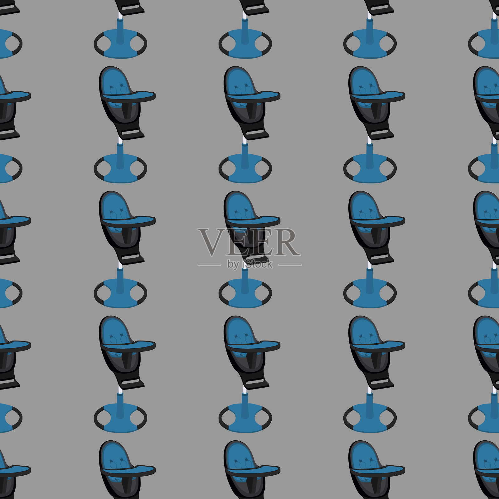 主题上五颜六色的现代儿童高椅插画图片素材